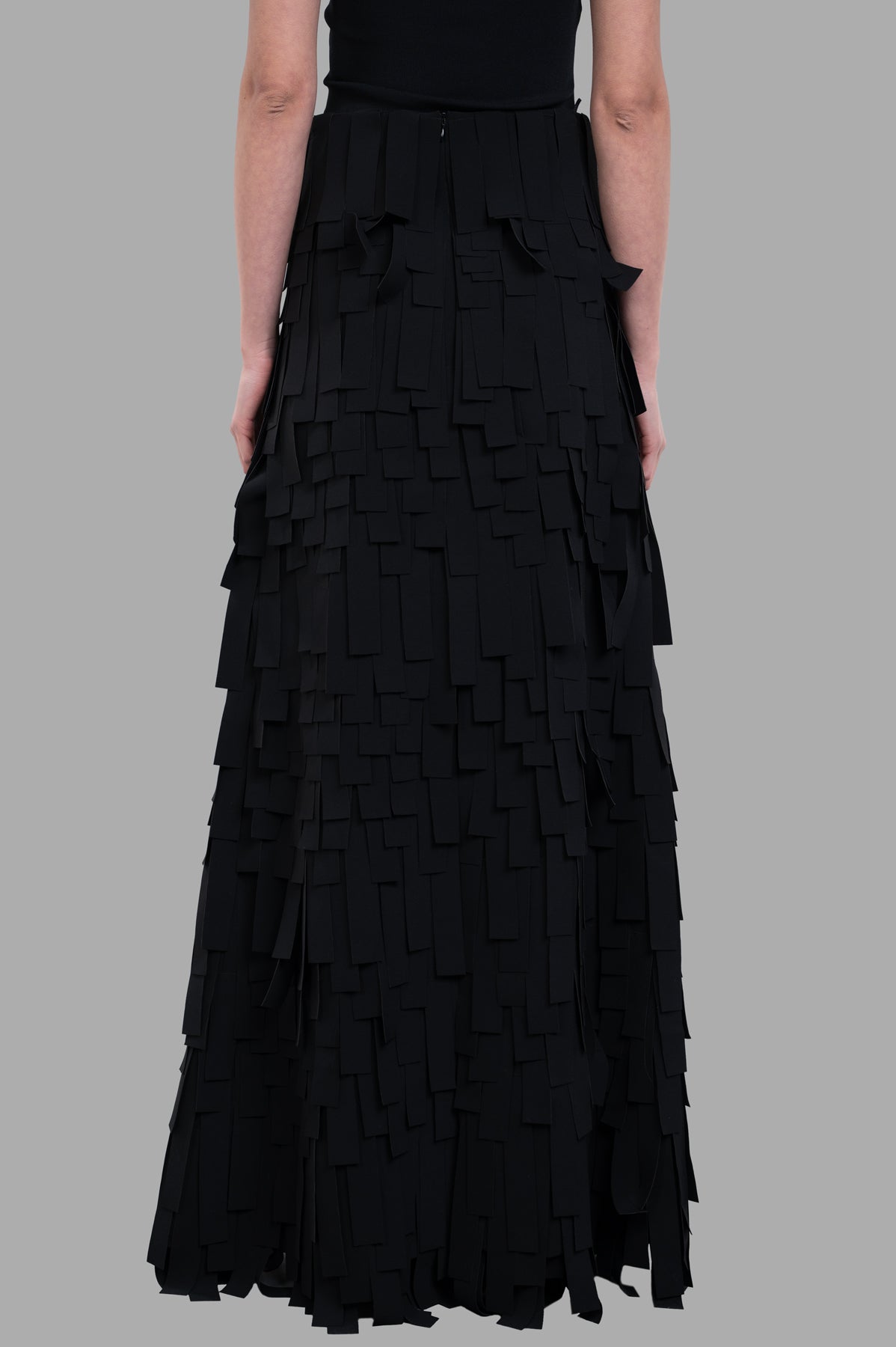 Fringed Maxi Skirt