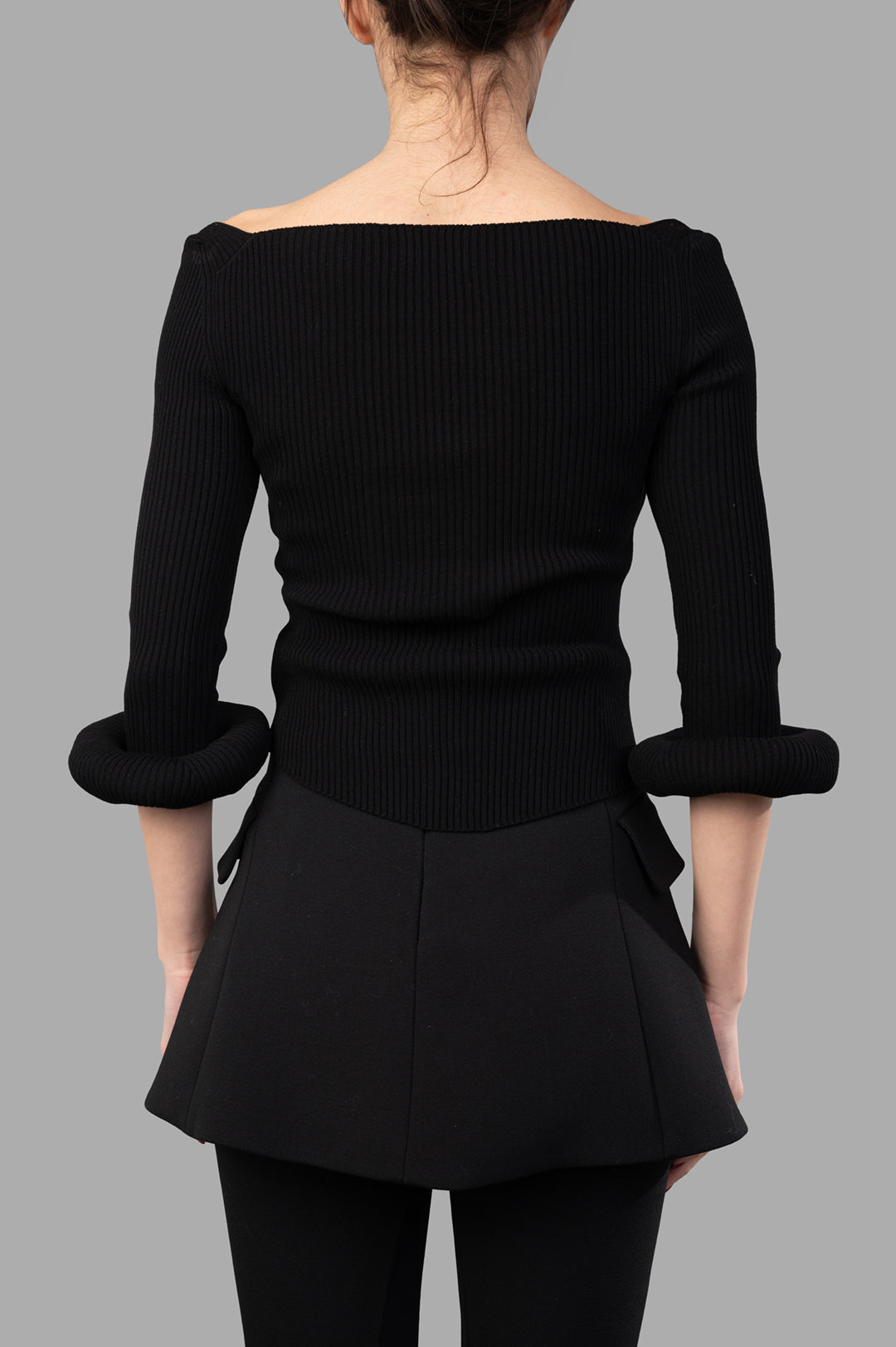 Knit Top With Donut Sleeves