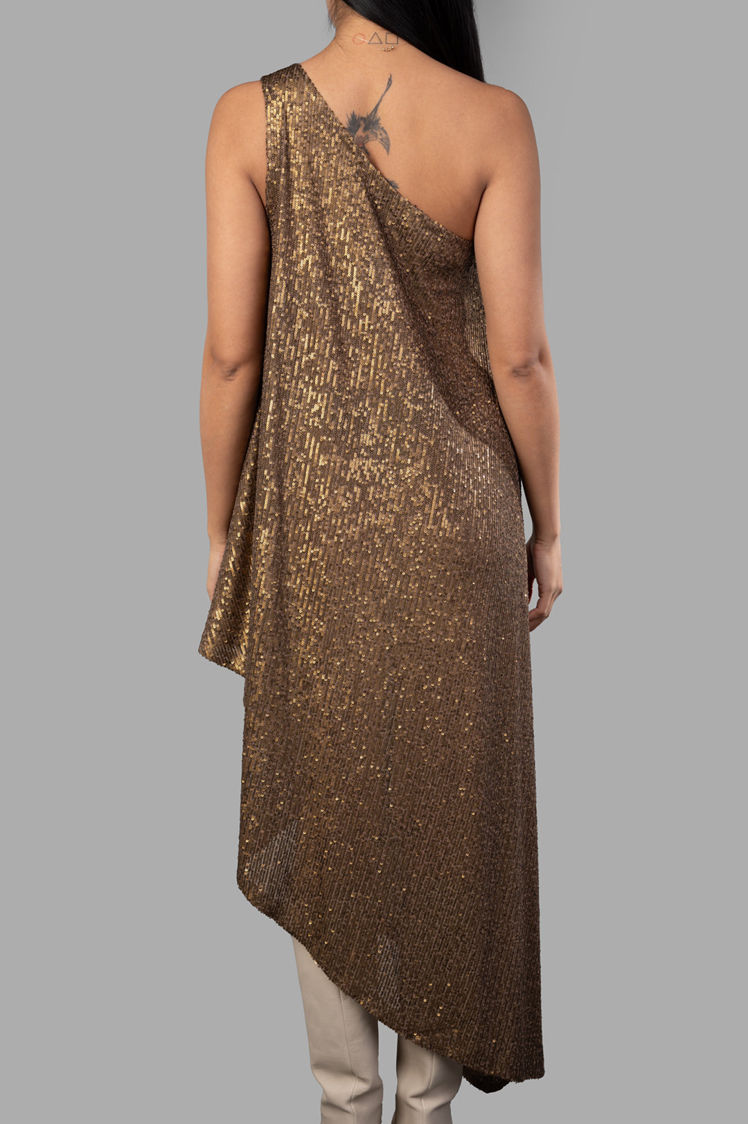 One-shoulder Diagonal Tunic