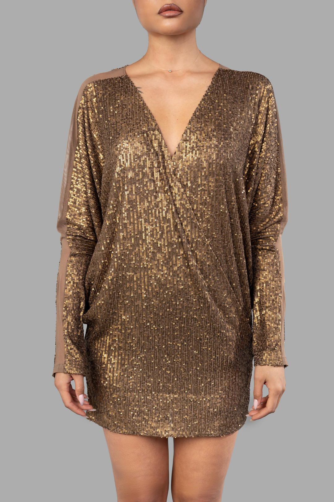 Dolman Wrap Mini Dress