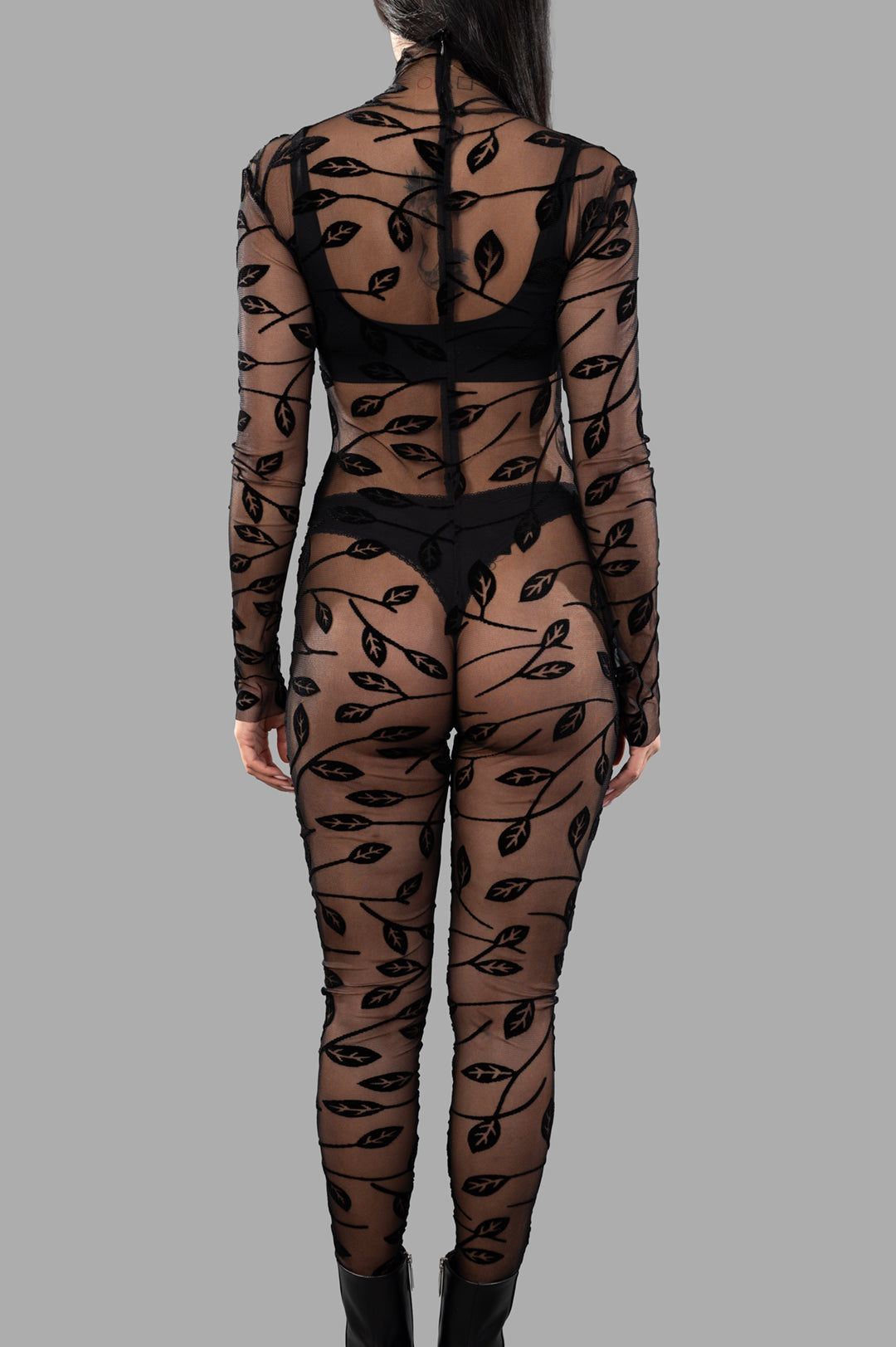 Long-sleeved Lace Catsuit