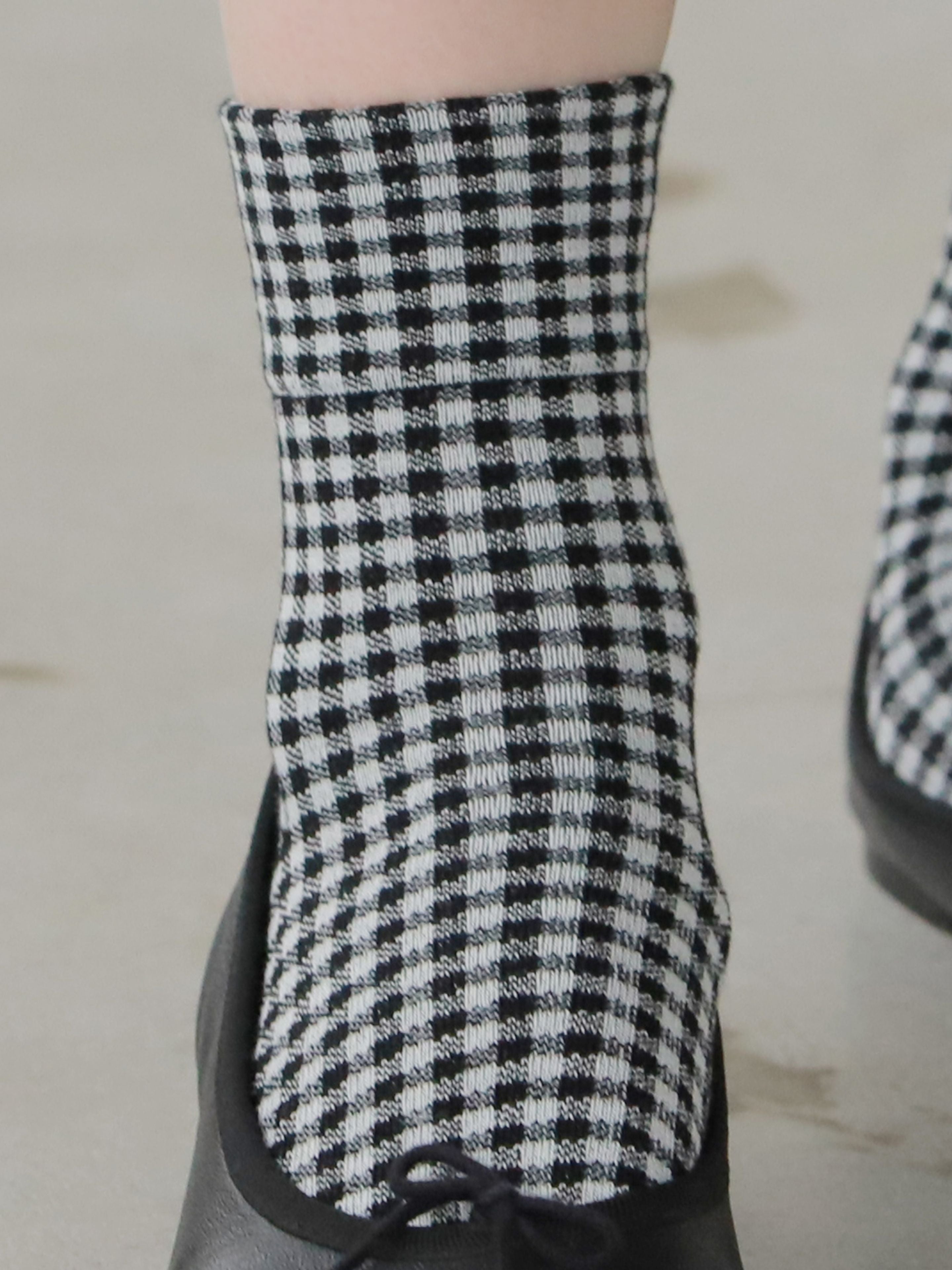 Vichy Checkered Socks