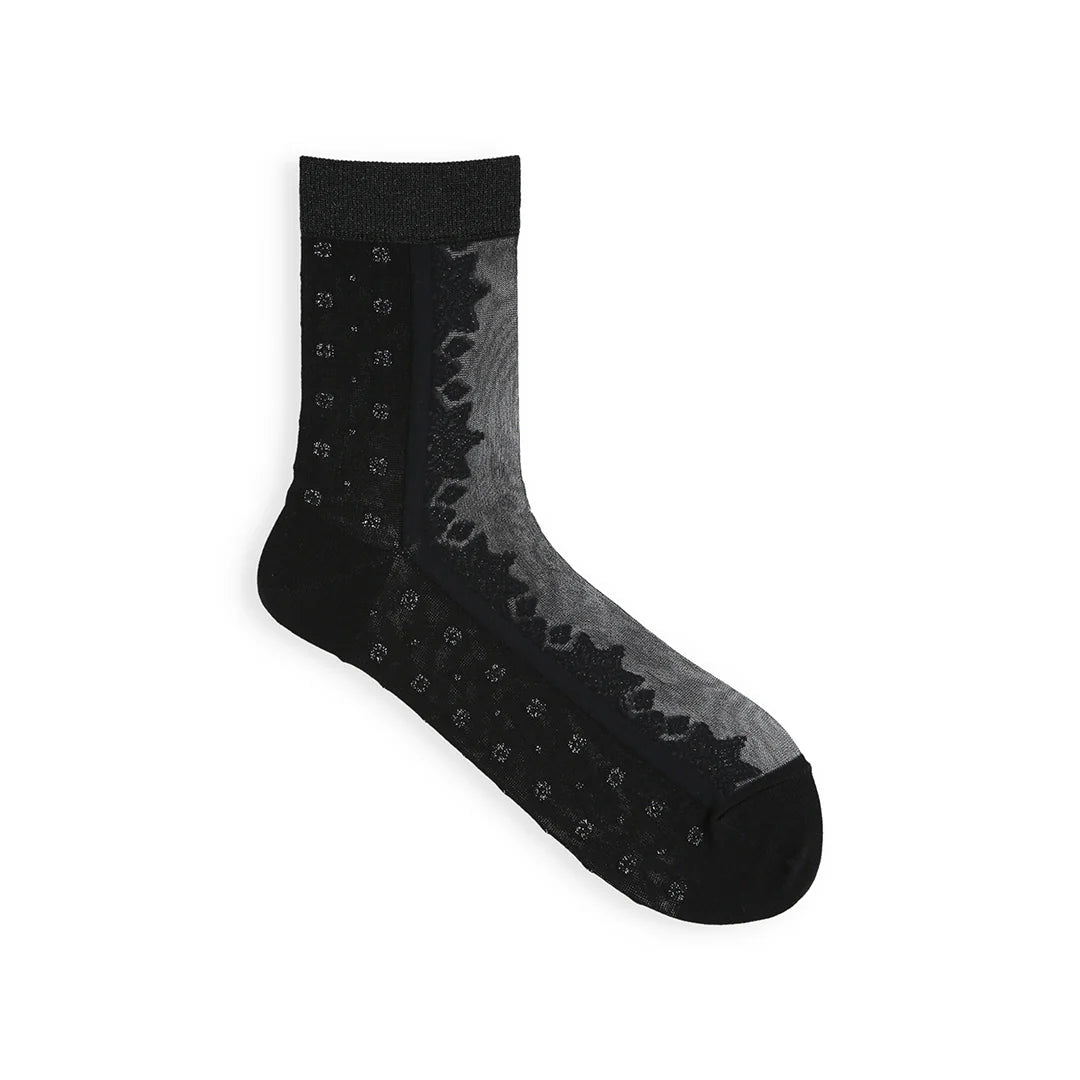 Front Black Sheer Socks