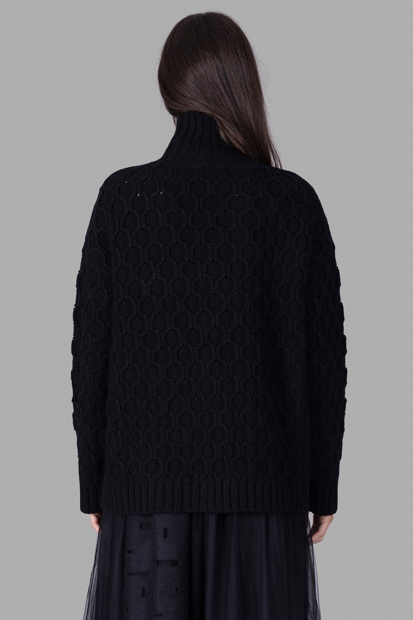 Black Cable Knit Sweater