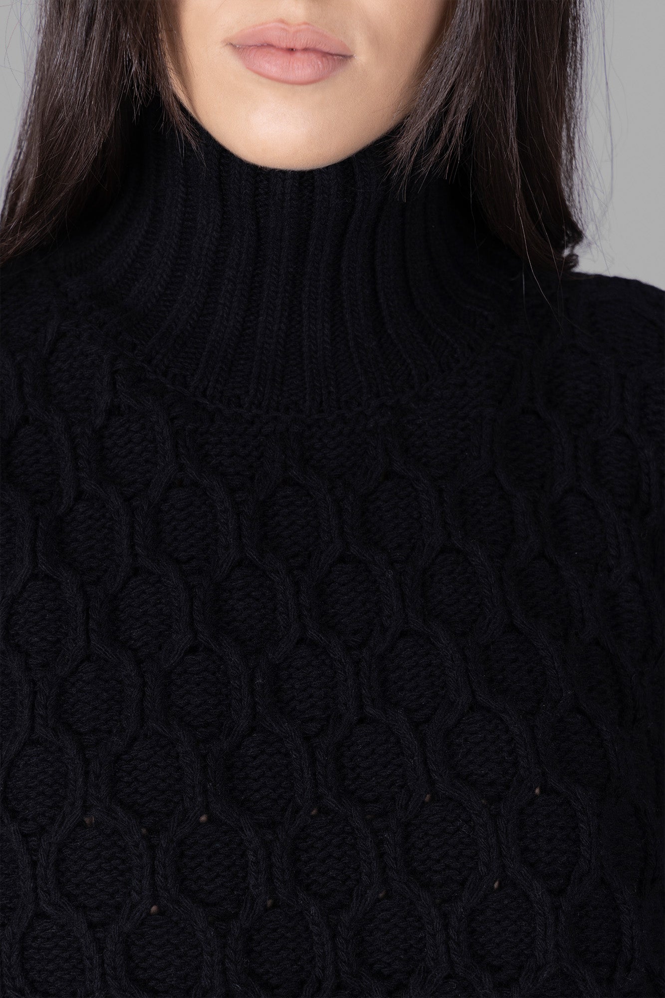 Black Cable Knit Sweater