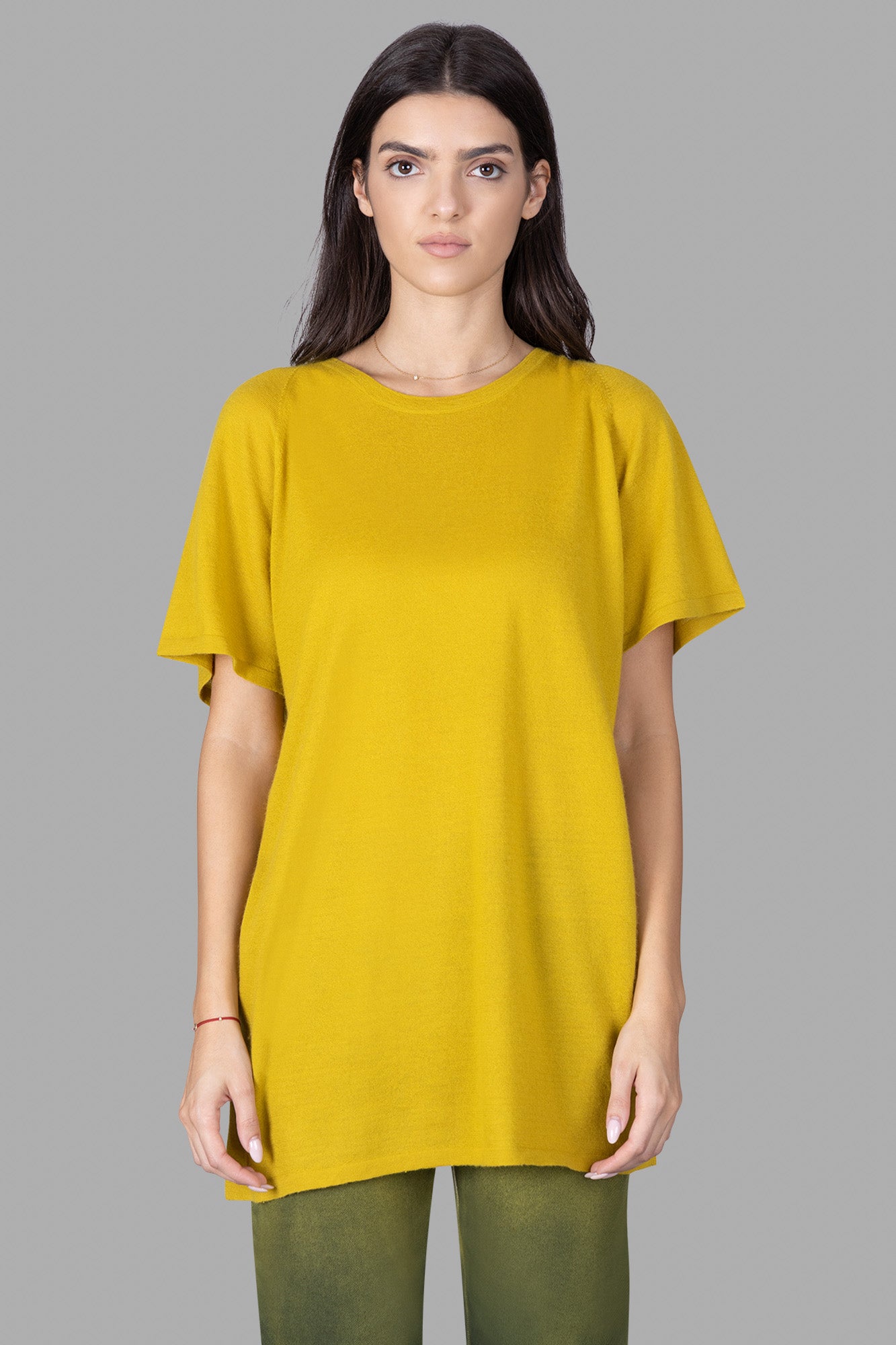 Mustard Cashmere T-Shirt