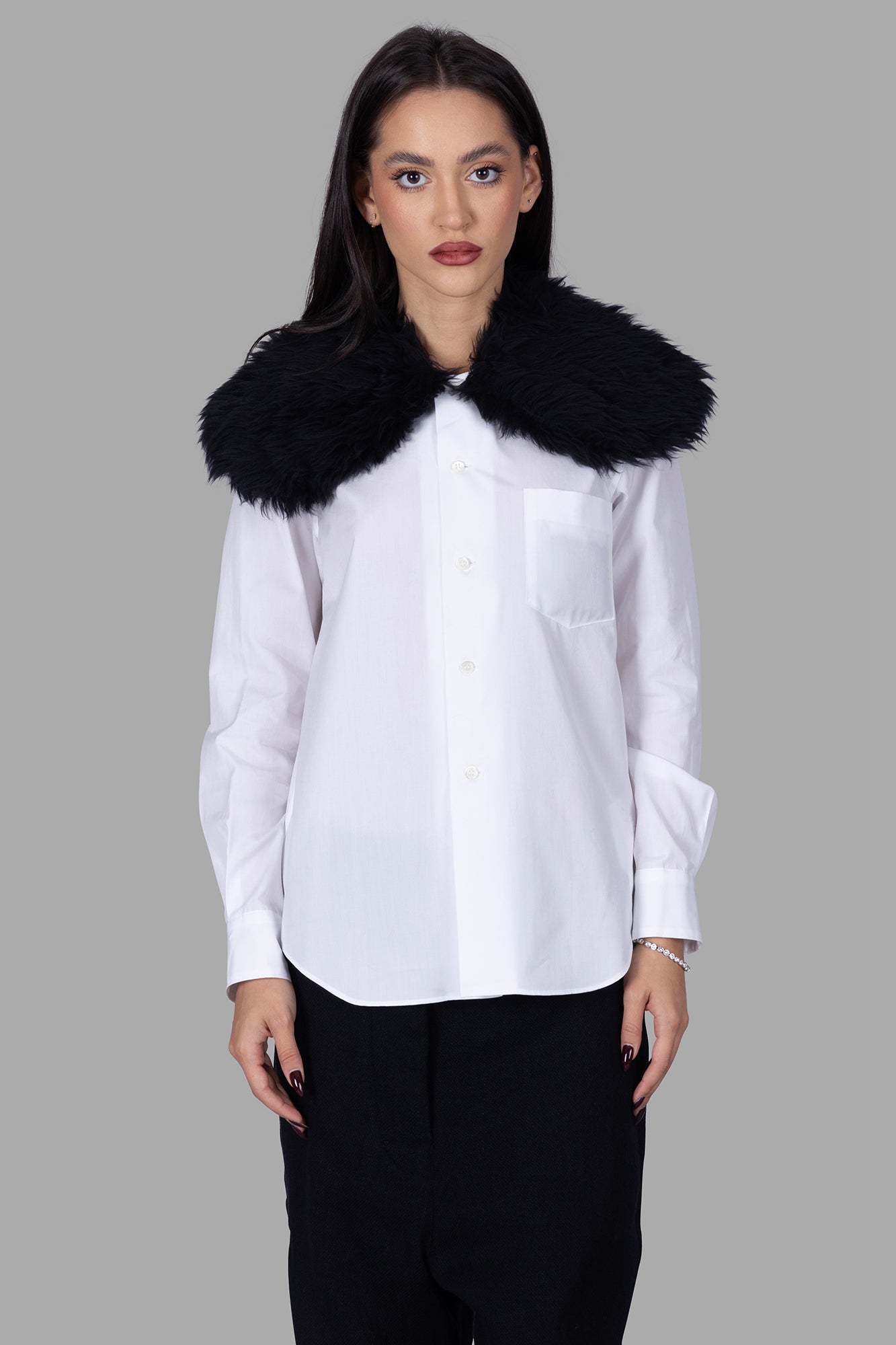 Fur-Collar Shirt