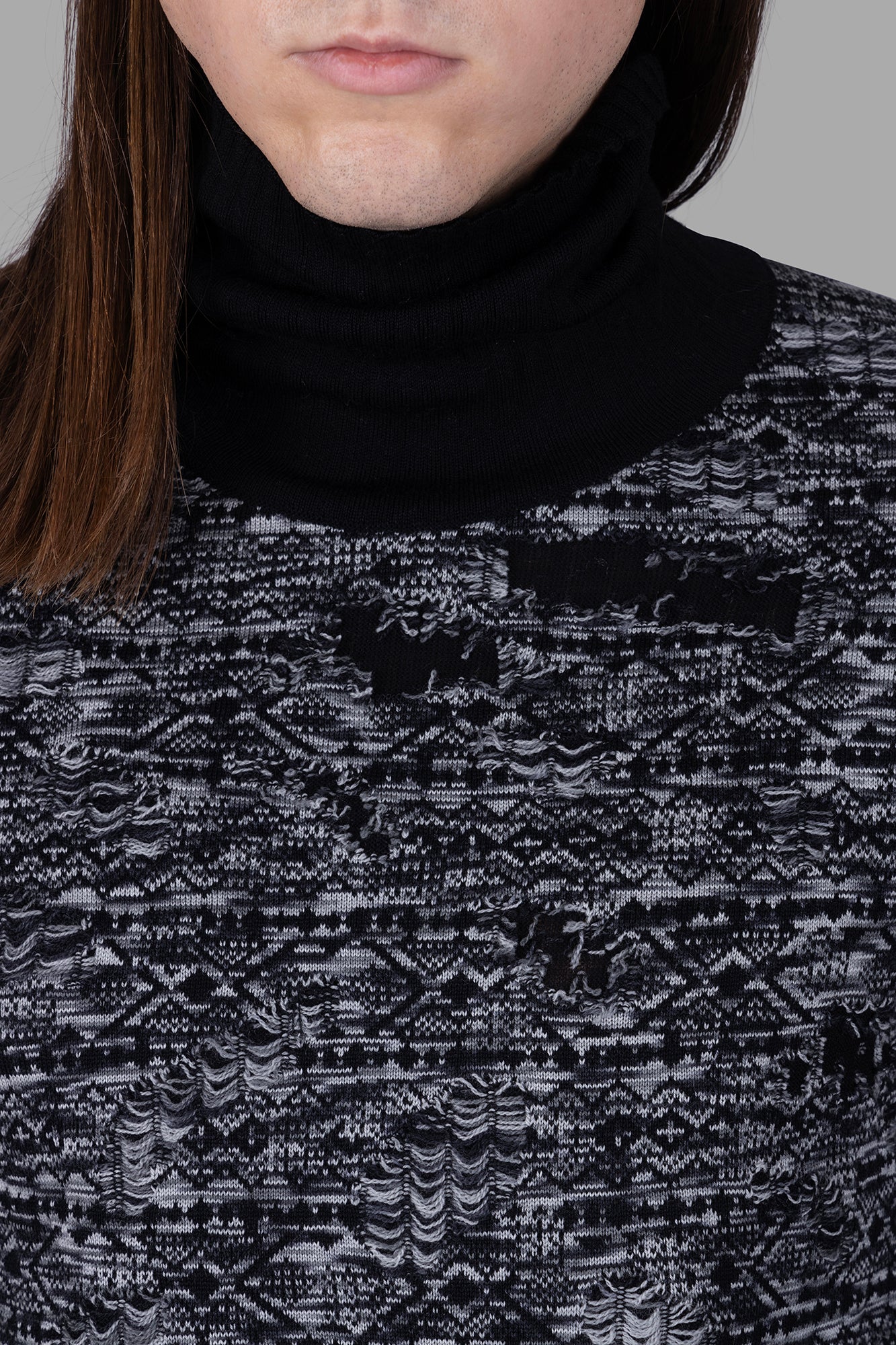 Melange Roll-Neck Sweater