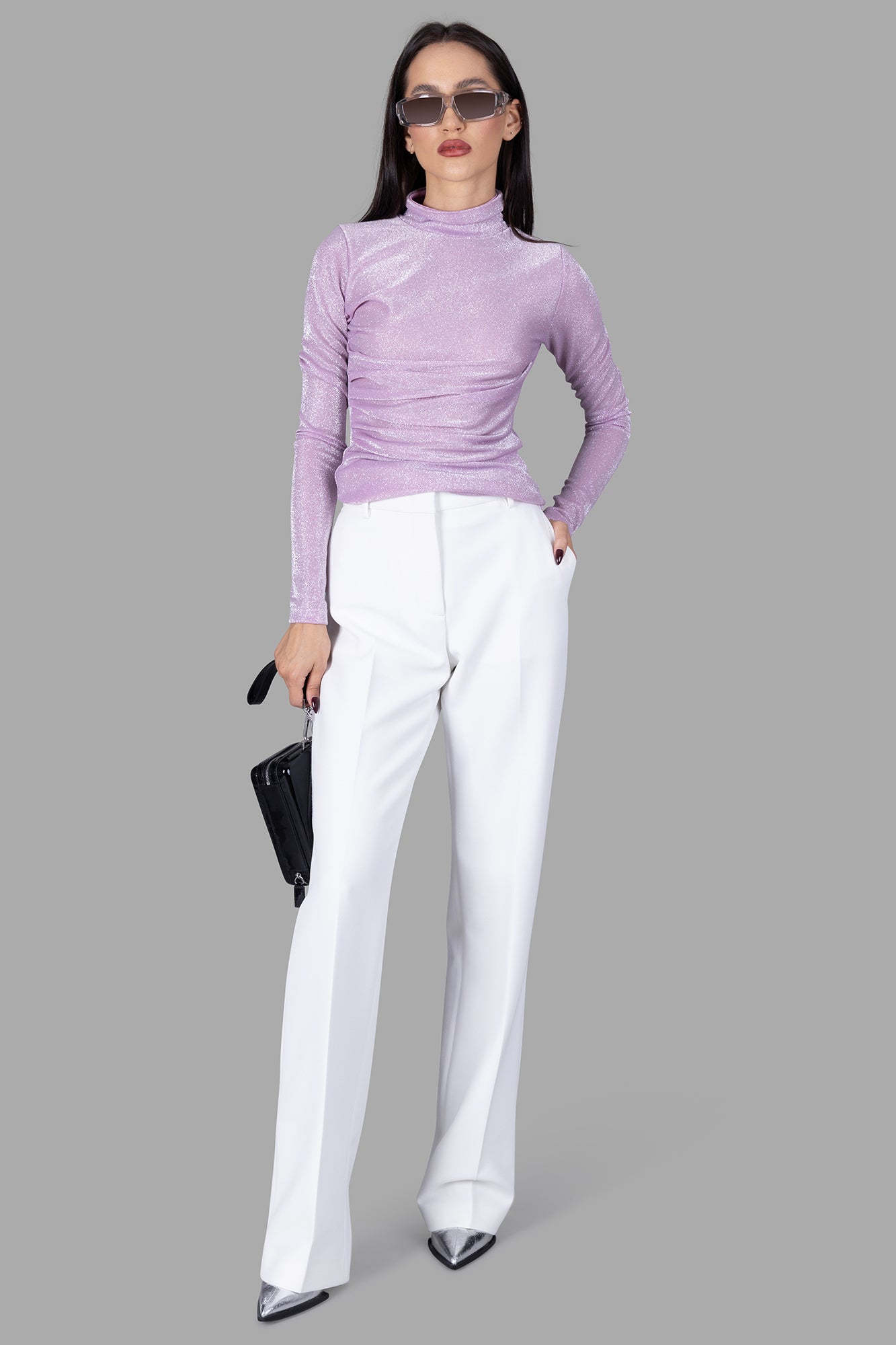 White Front-crease Pants
