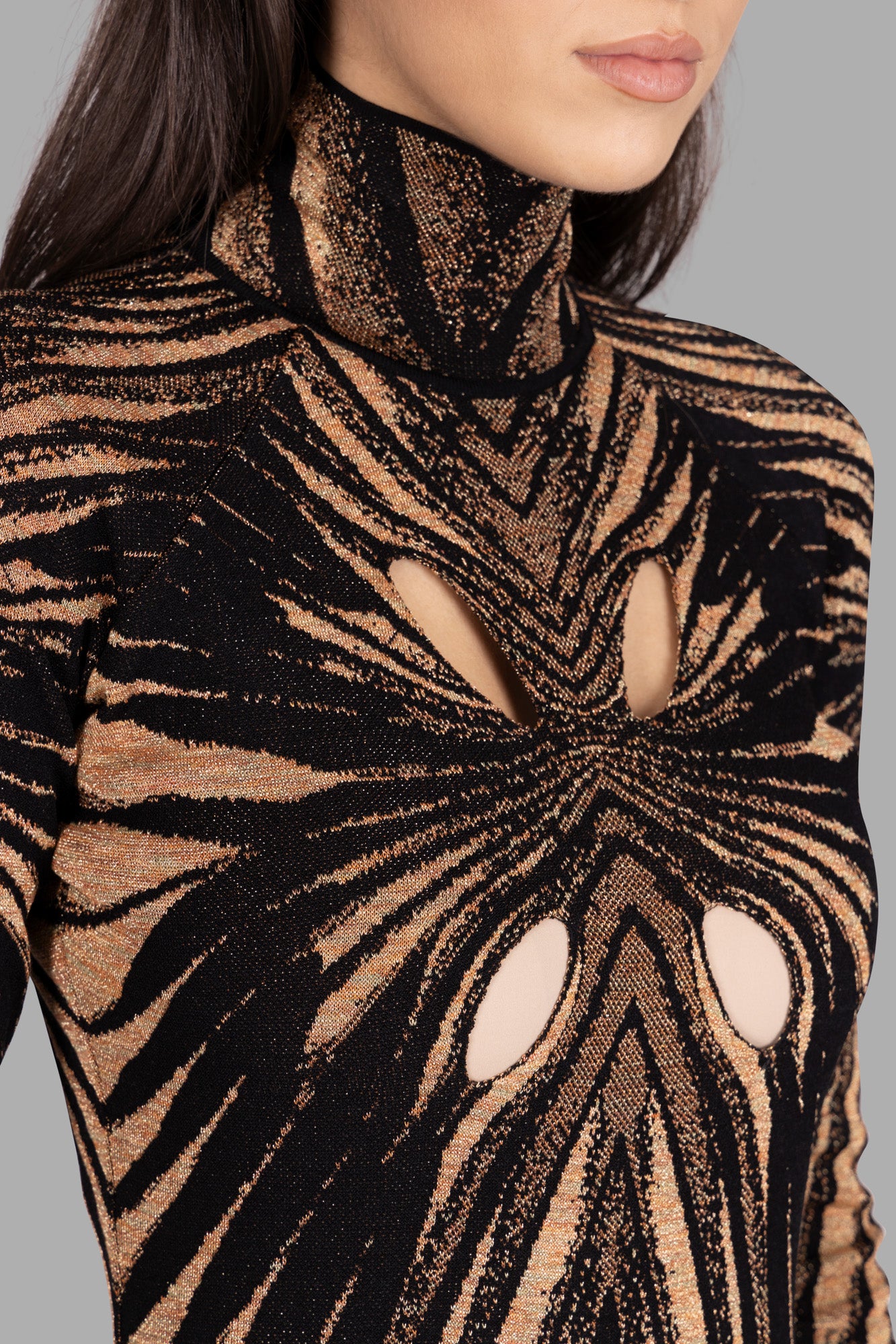 Cut-out Detail Long Dress