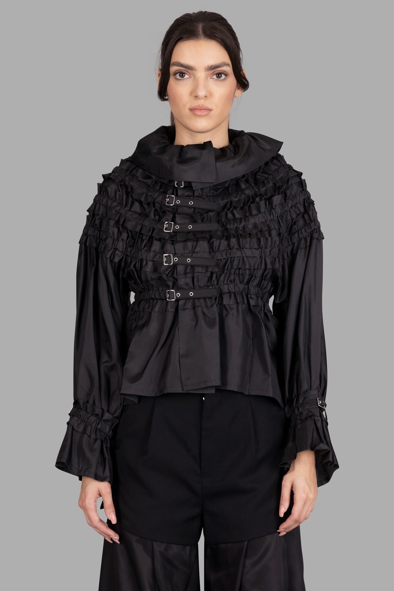Buckled Ruffled Blouse