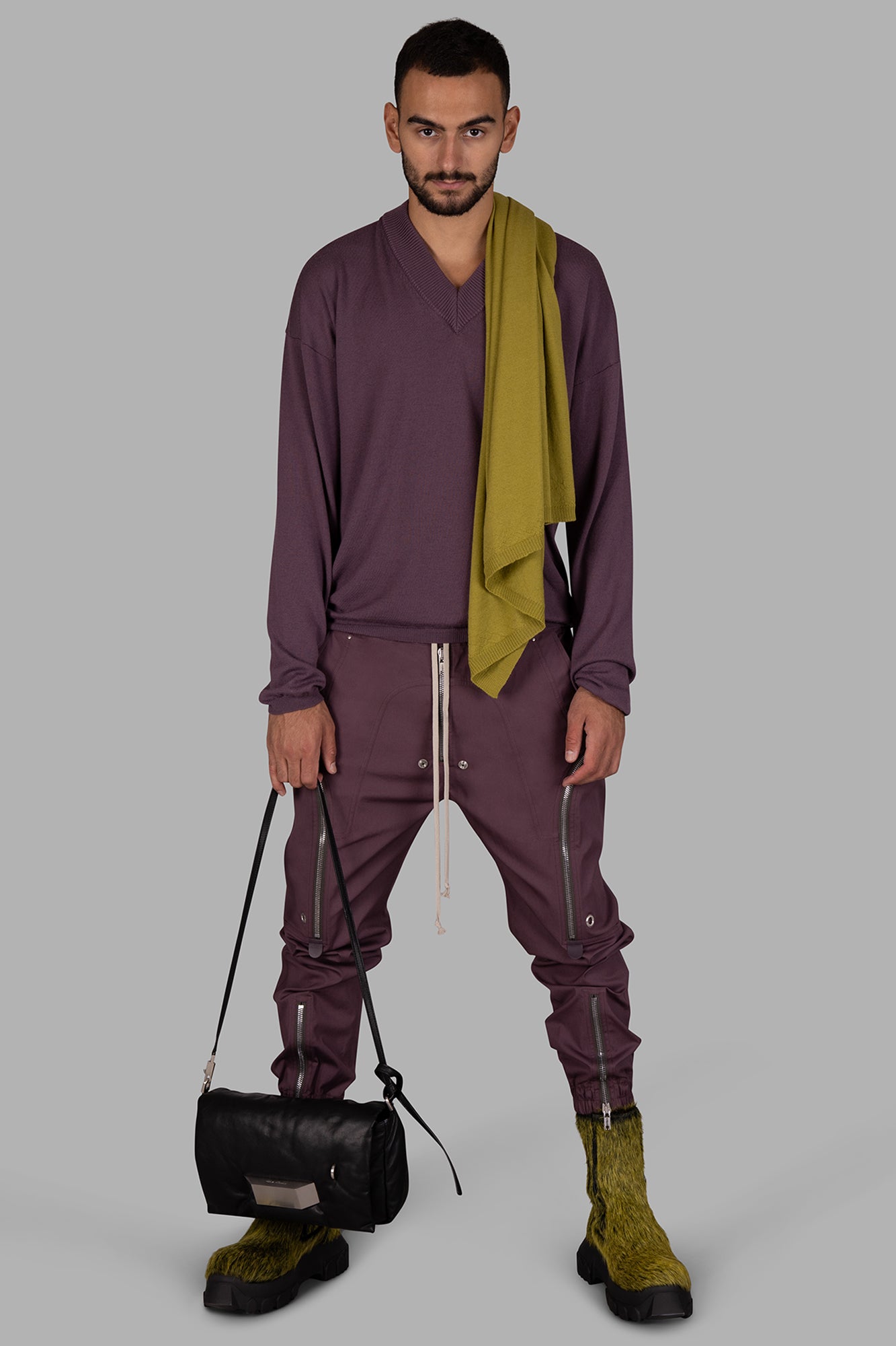 Purple V-Neck Sweater
