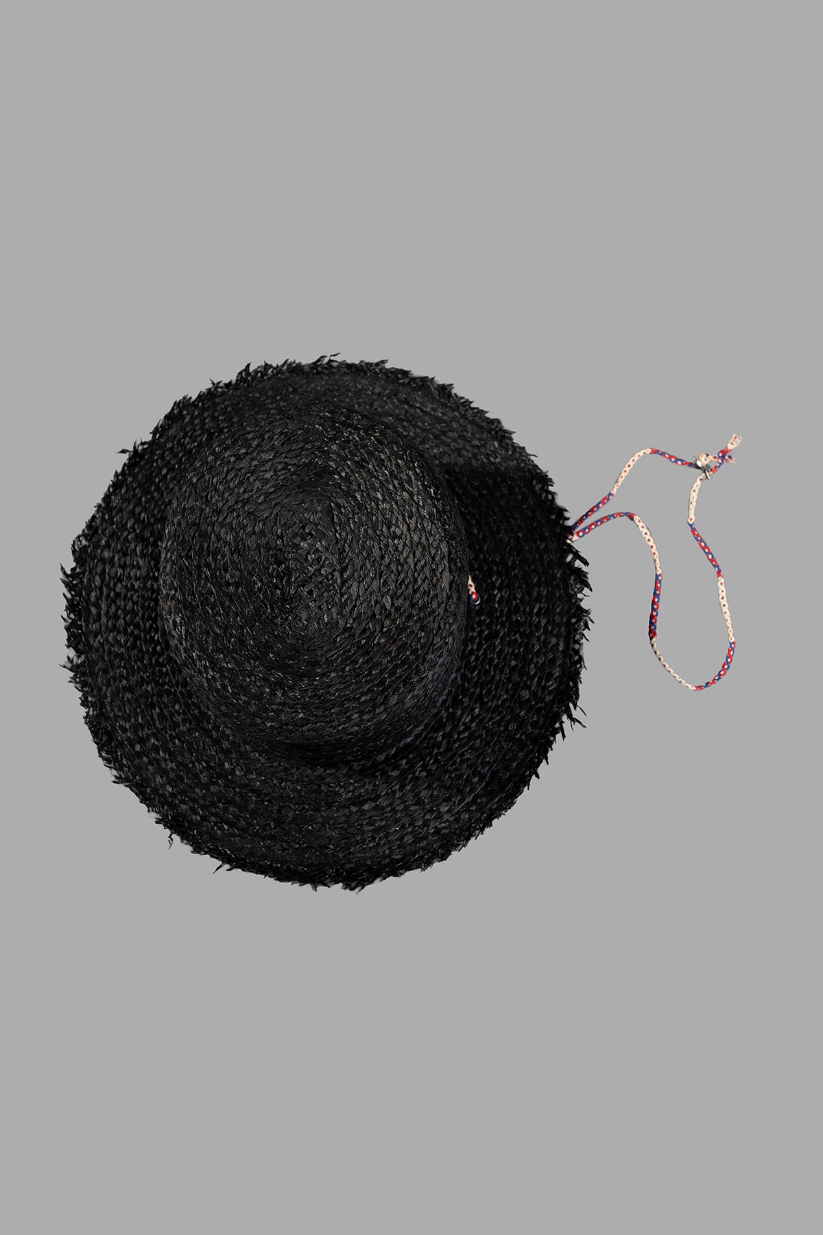 Black Straw Boater Hat