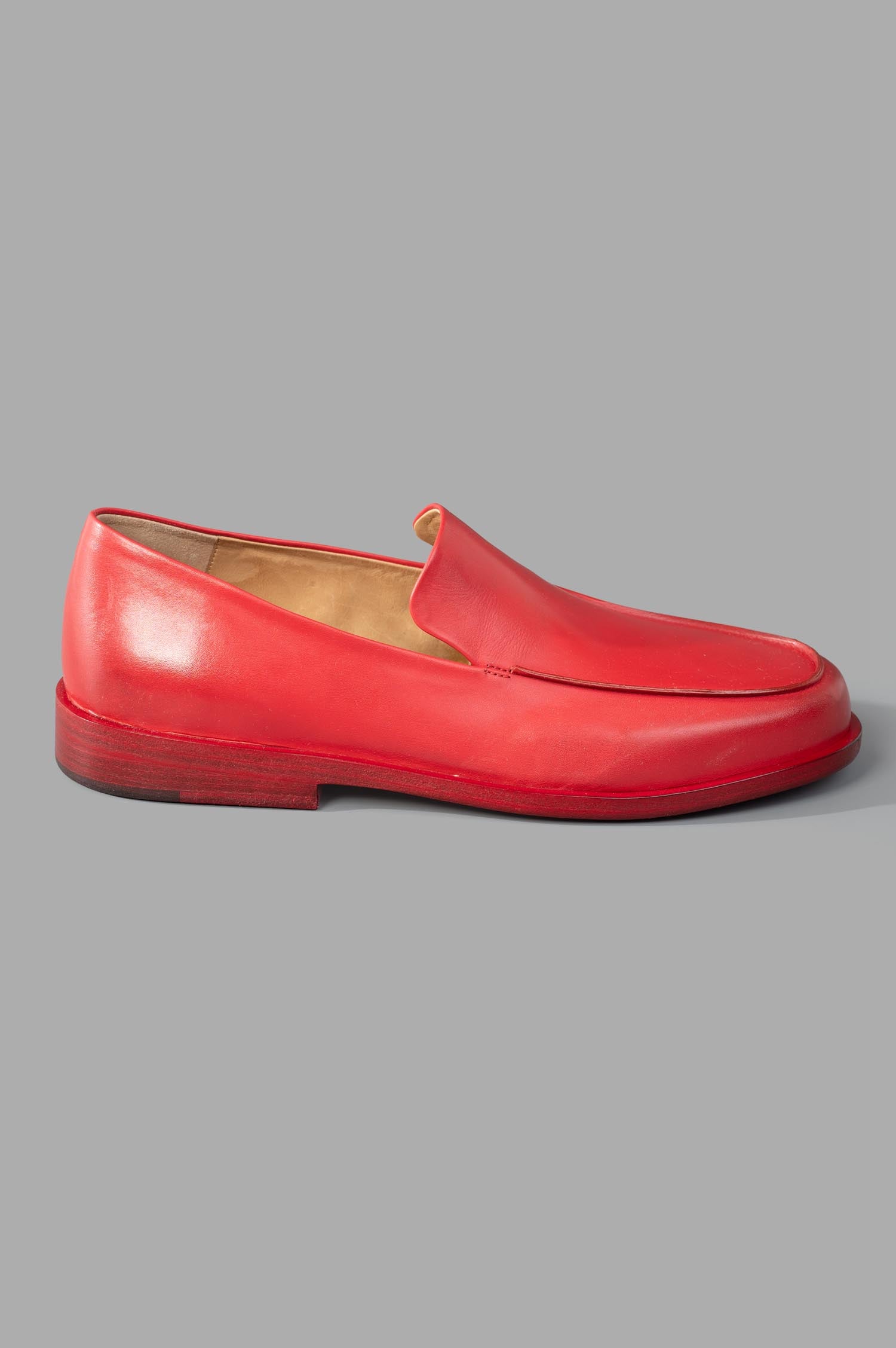Almond-toe Leather Loafers