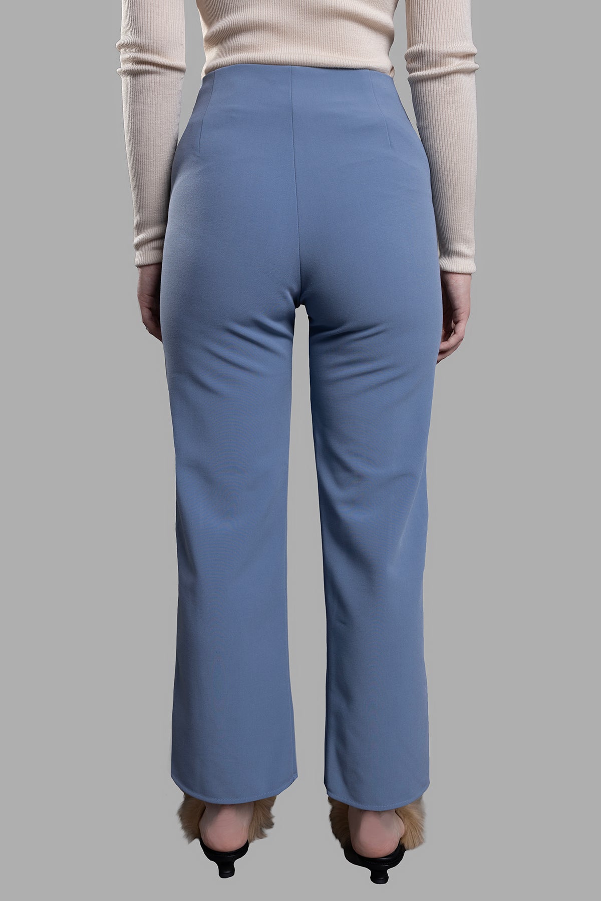 Blue High-waist Trousers