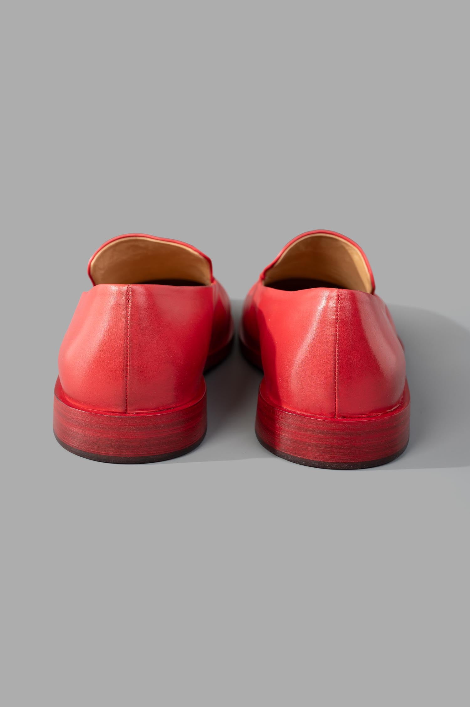 Almond-toe Leather Loafers