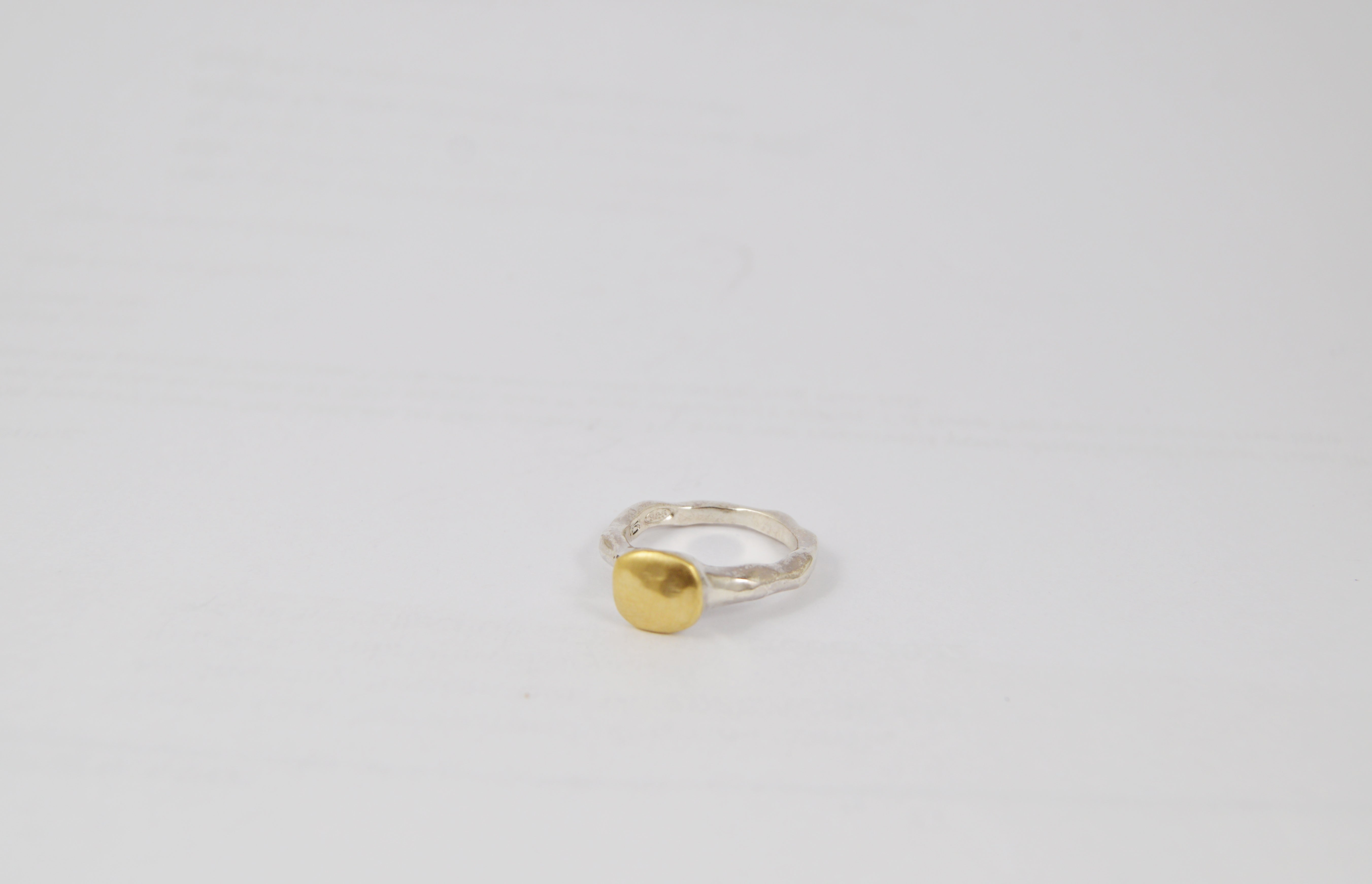 Sterling Silver & Gold Ring