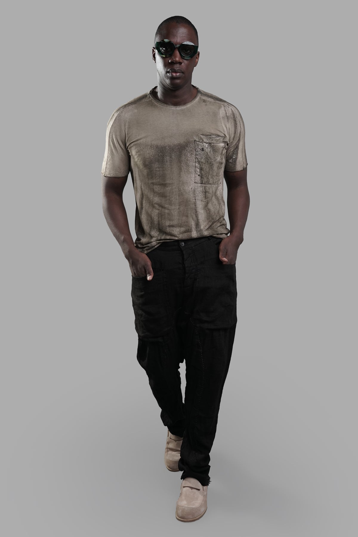 Distressed Cotton T-shirt
