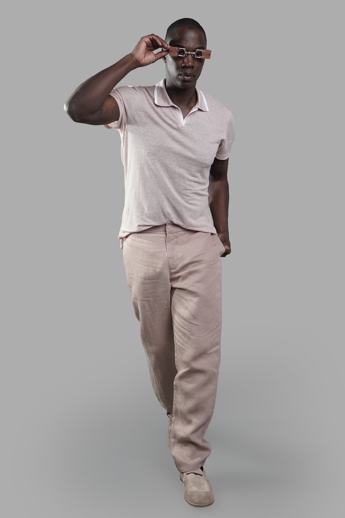 Tailored-Fit Linen Trousers