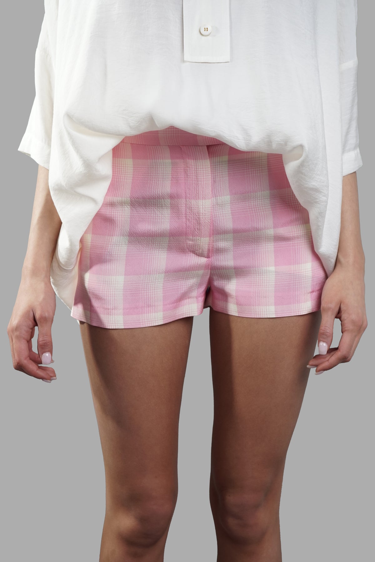 Crepe Check Shorts