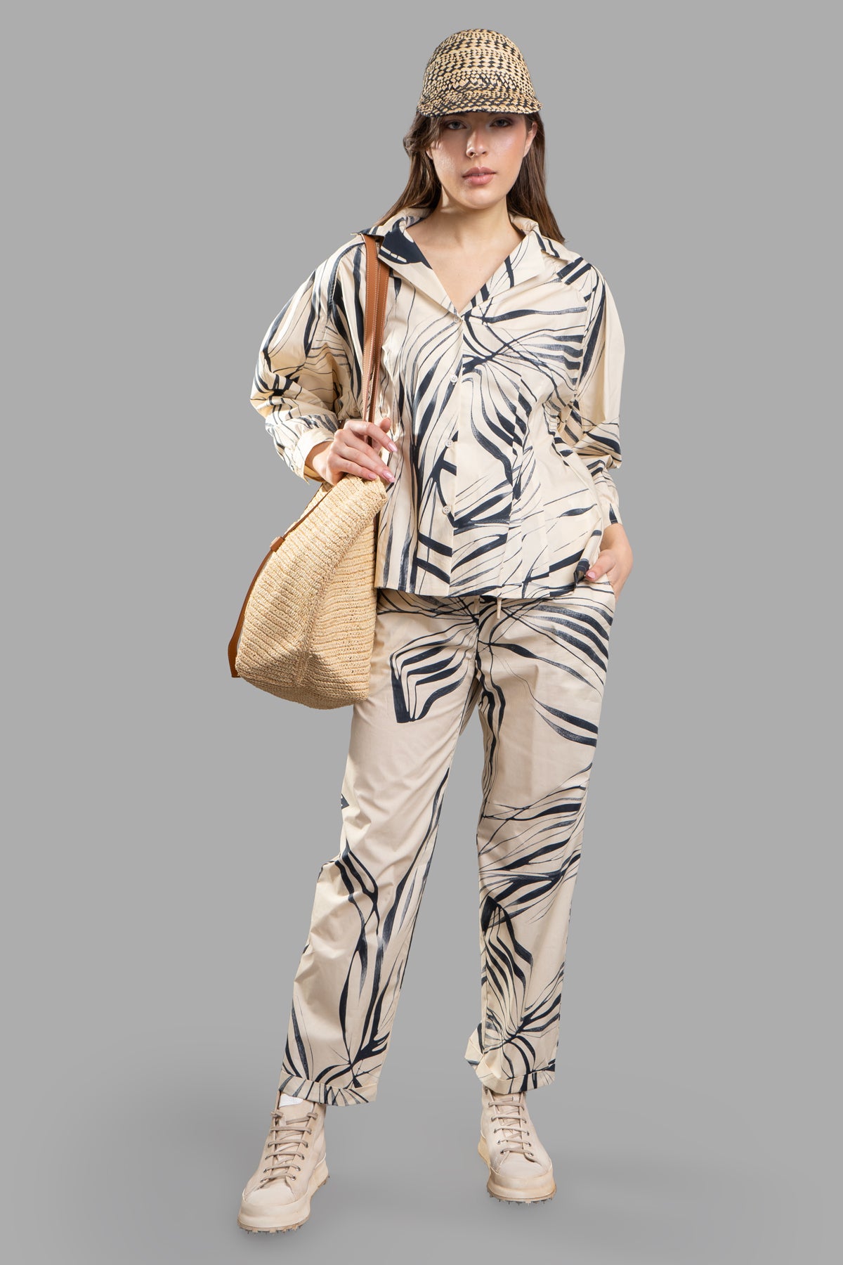 Tropical-print Trousers