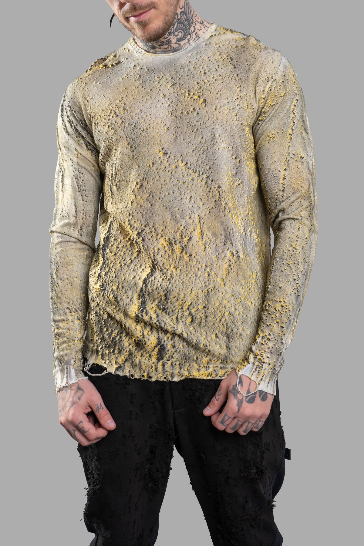 Yellow Airbrushed Sweater