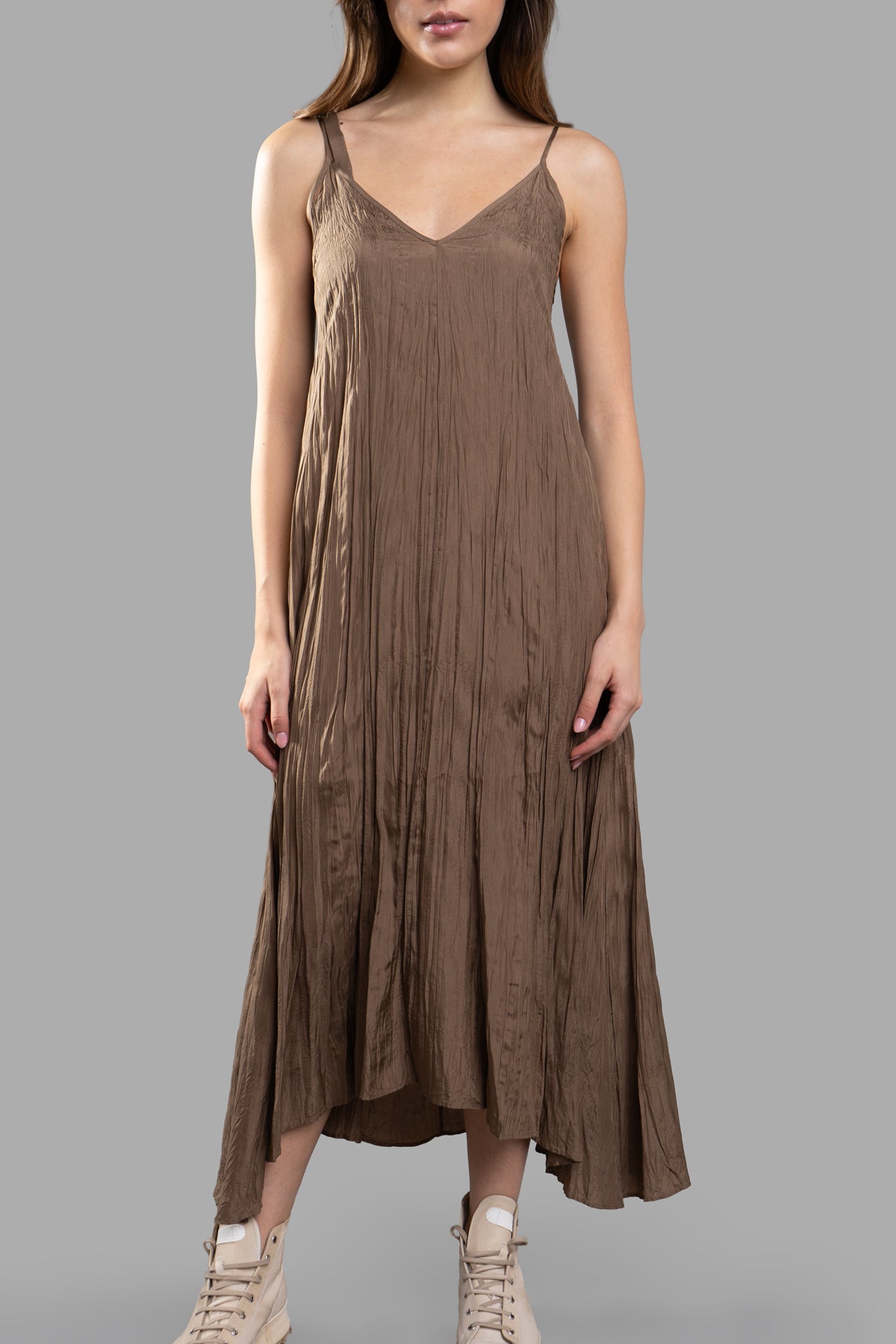 Silk Pleated Dress