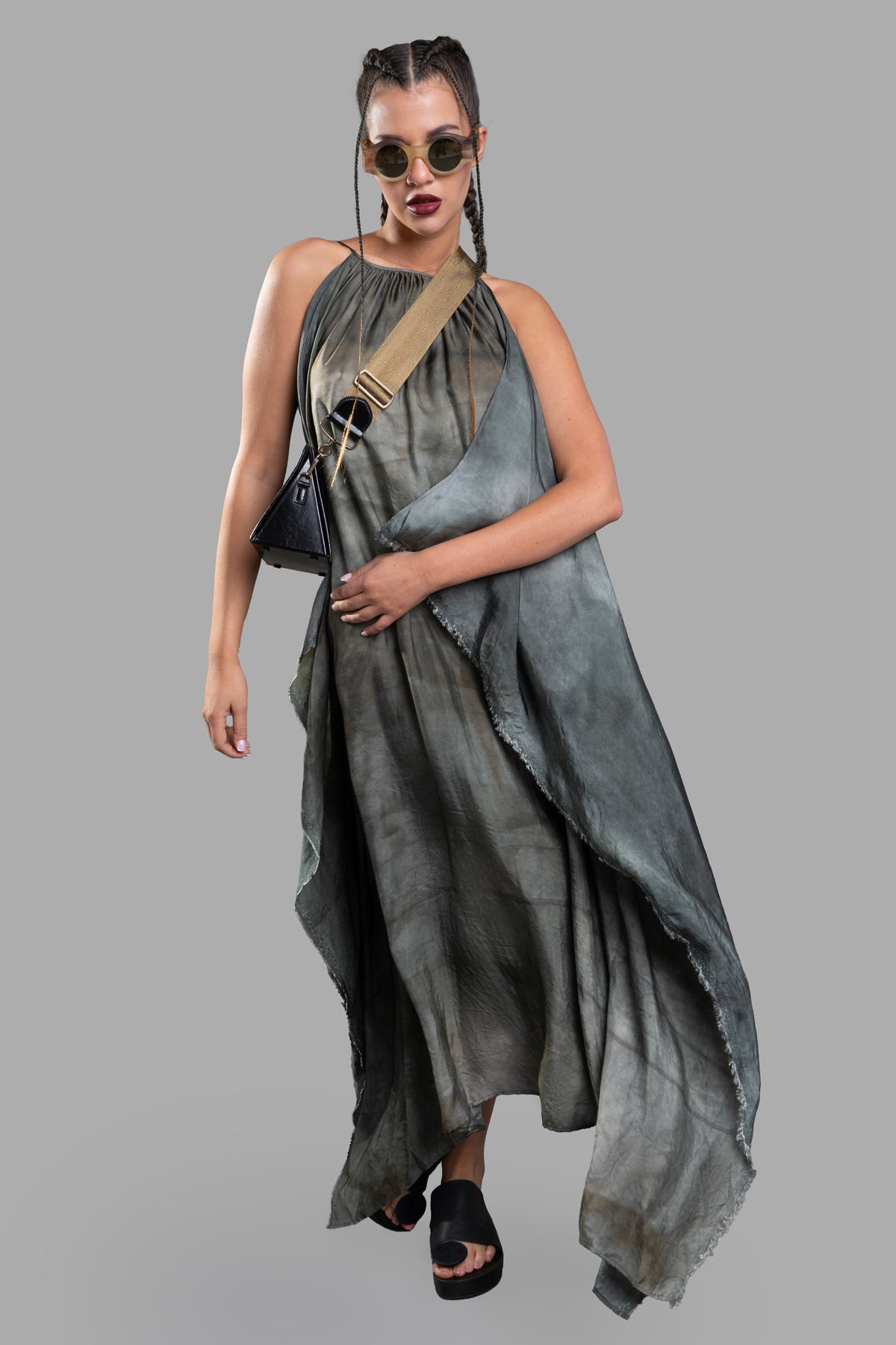 Abstract-print Maxi Dress