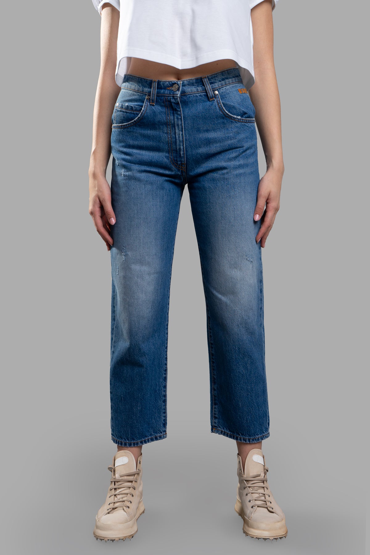 Cropped Wide-leg Jeans