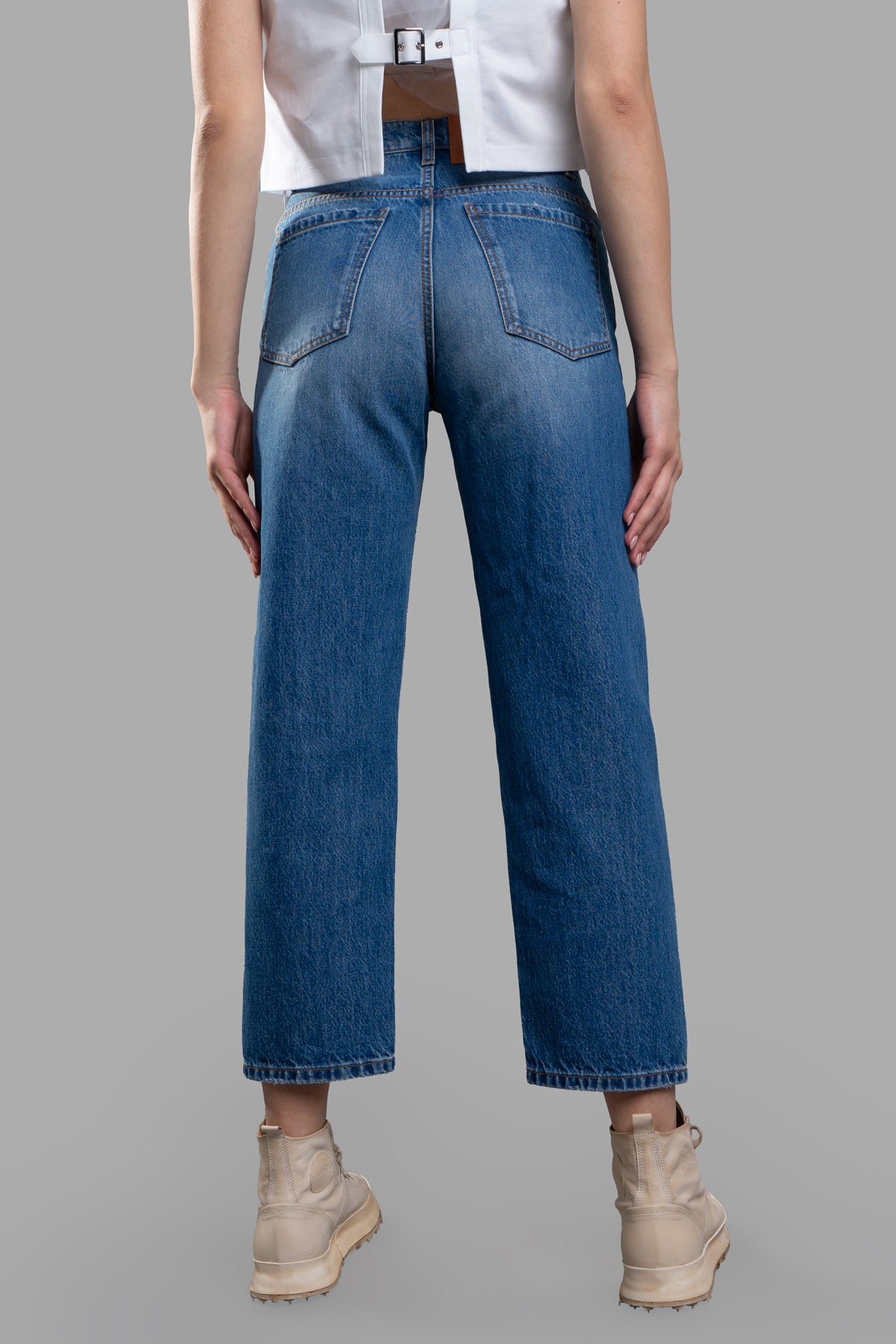 Cropped Wide-leg Jeans