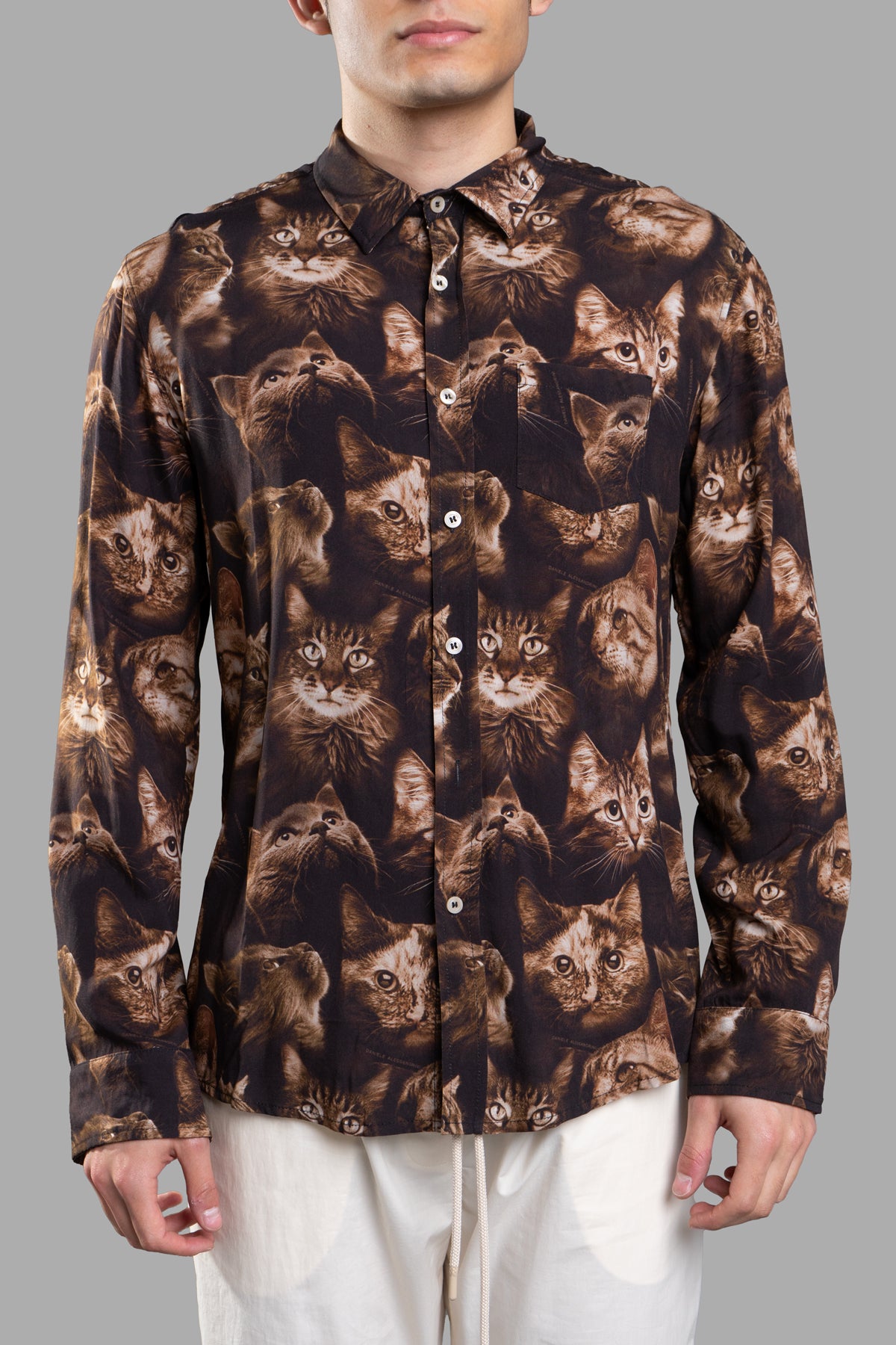 Cat-print Shirt