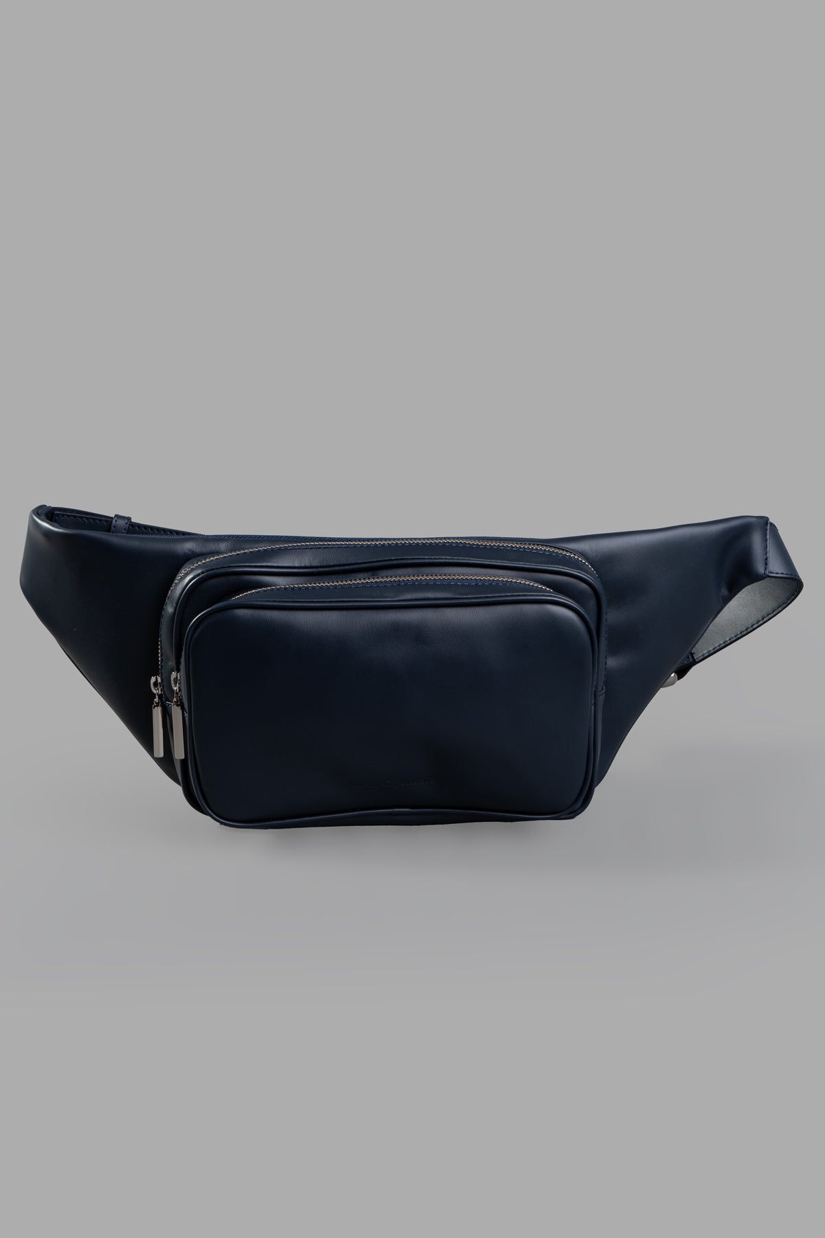 Navy Leather Belt Bag