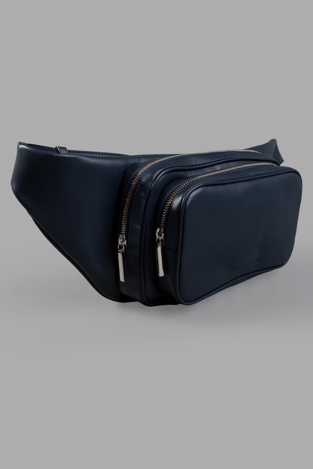 Navy Leather Belt Bag