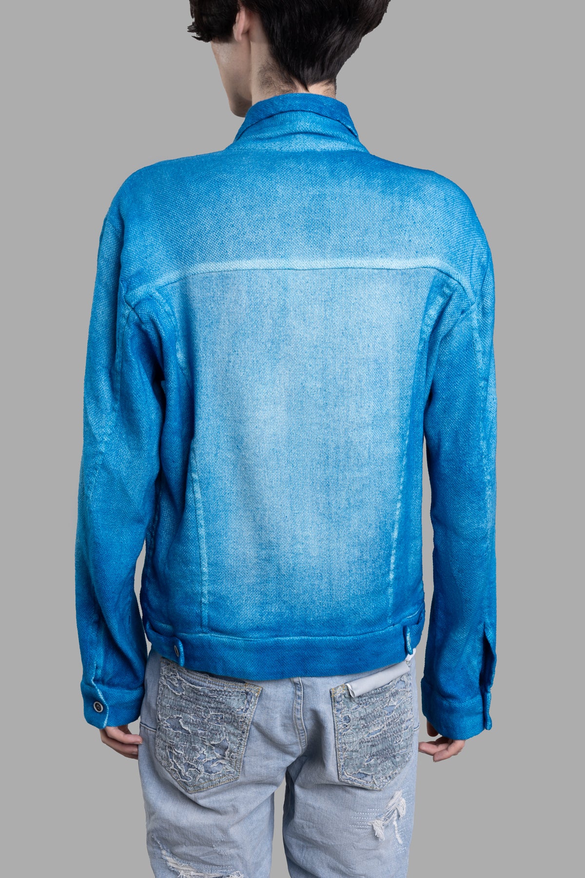 Blue Textured Jacket