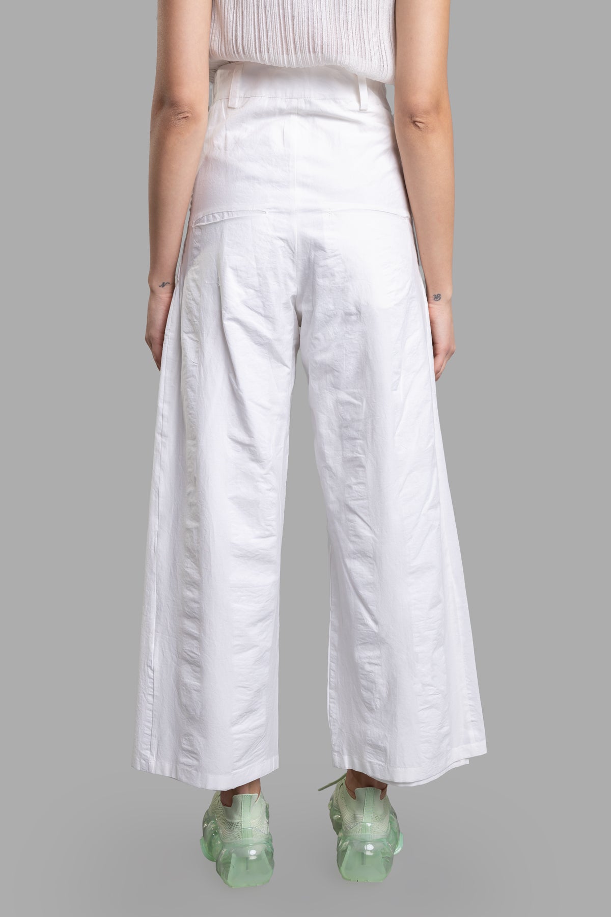 Crinkled Cotton Pants
