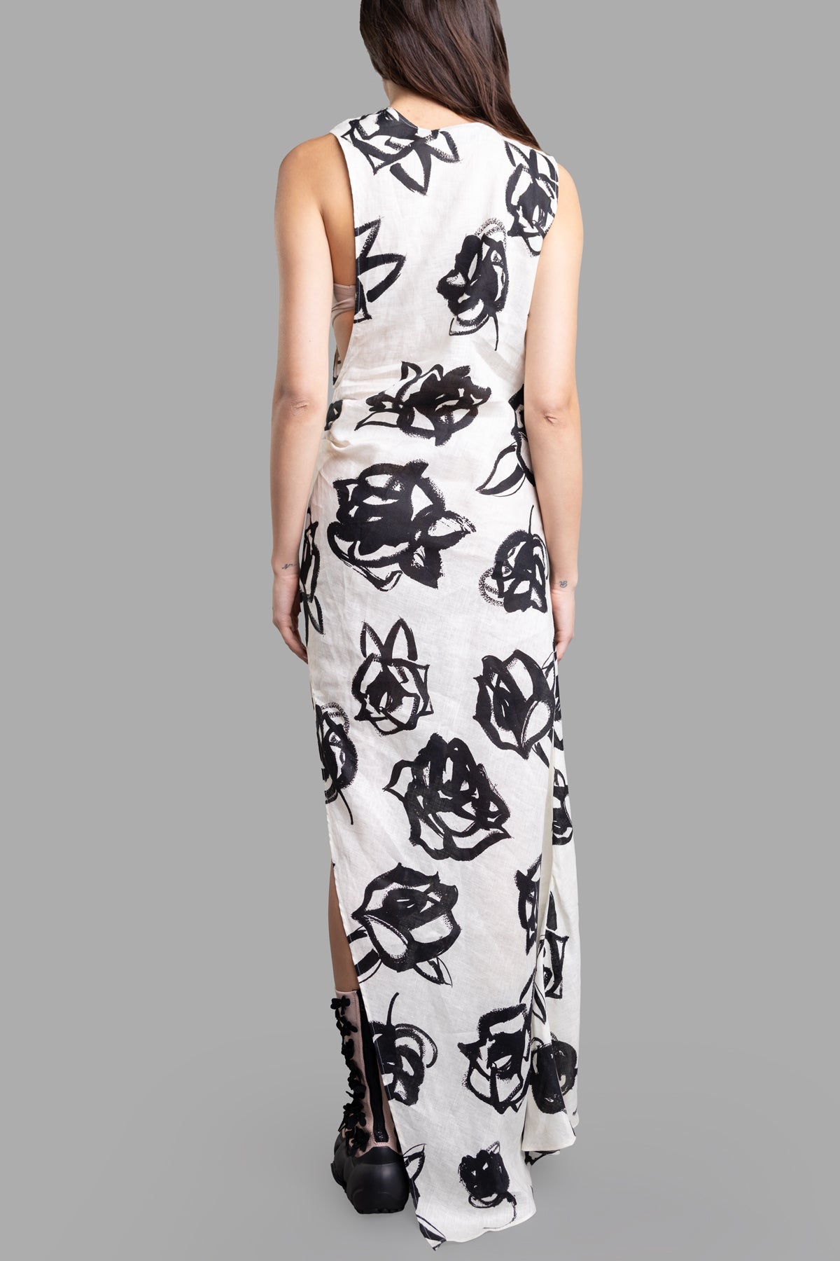 Rose-print Maxi Dress