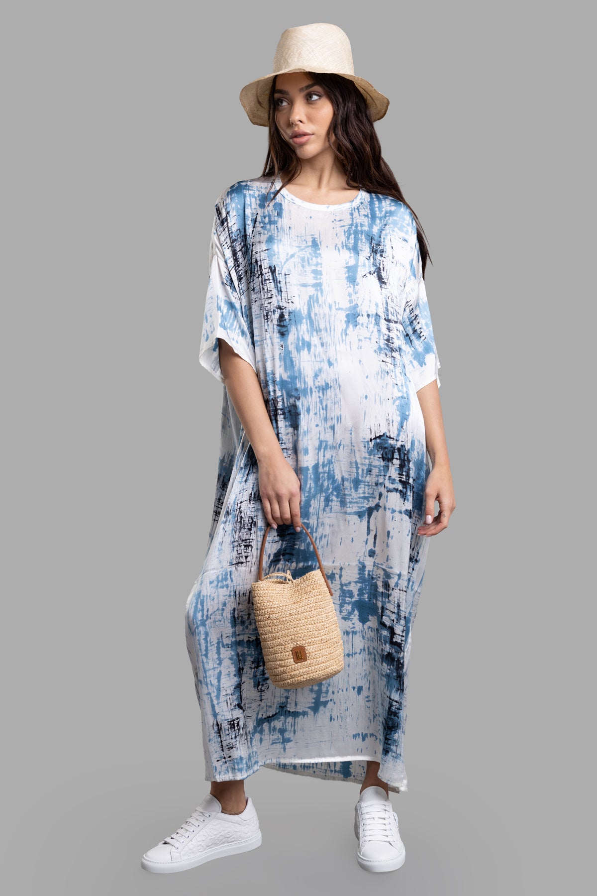 Silk Abstract-print Dress