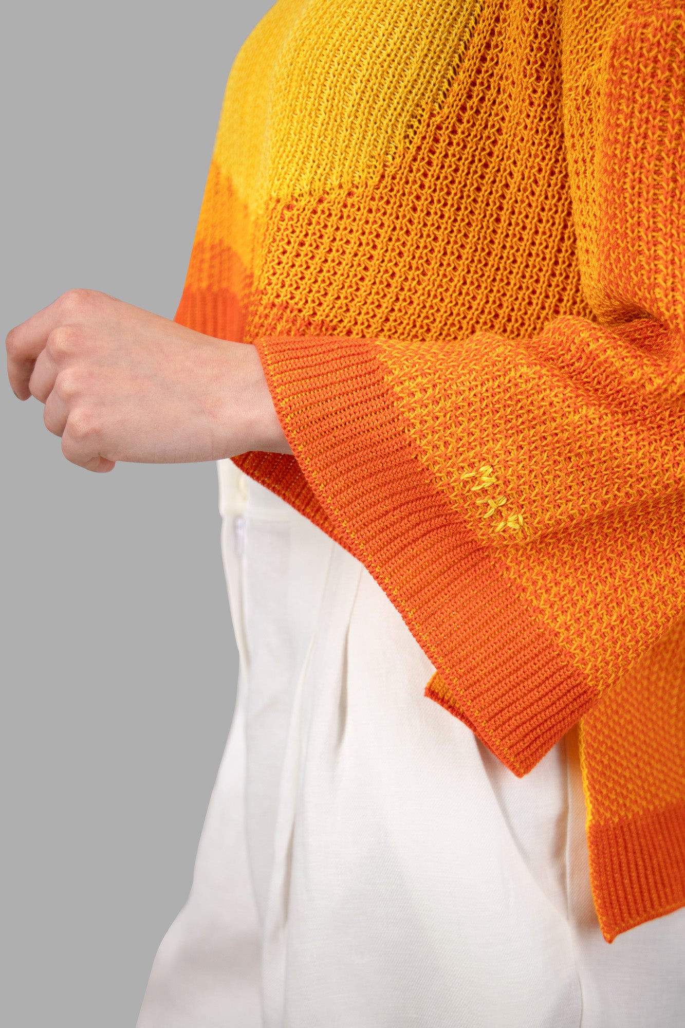 Intarsia-Knit Cotton Jumper