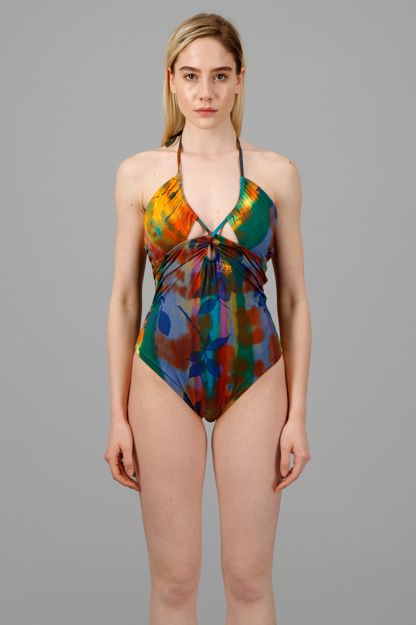 Abstract-Print One-Piece Bikini