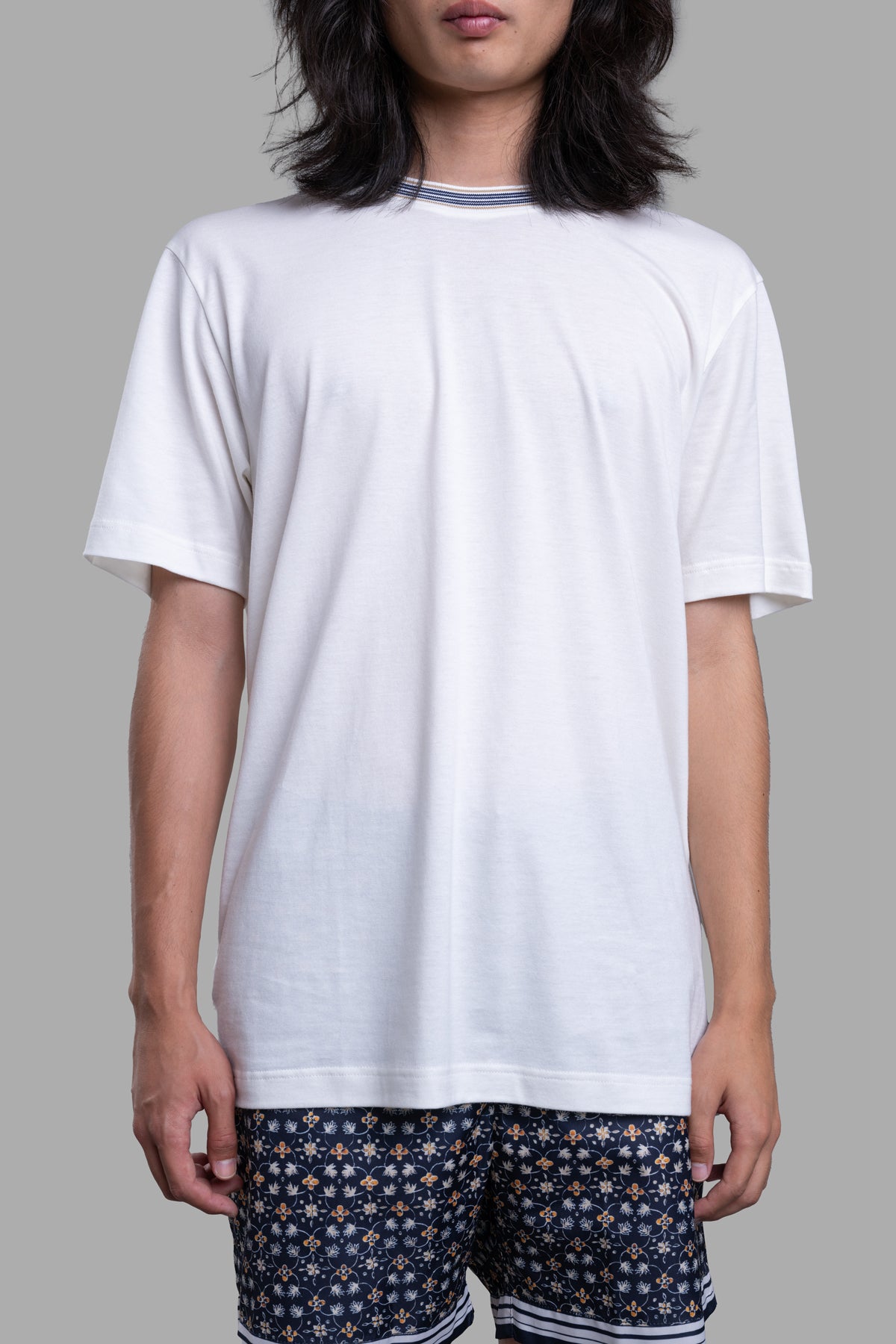 Striped Neckline T-shirt