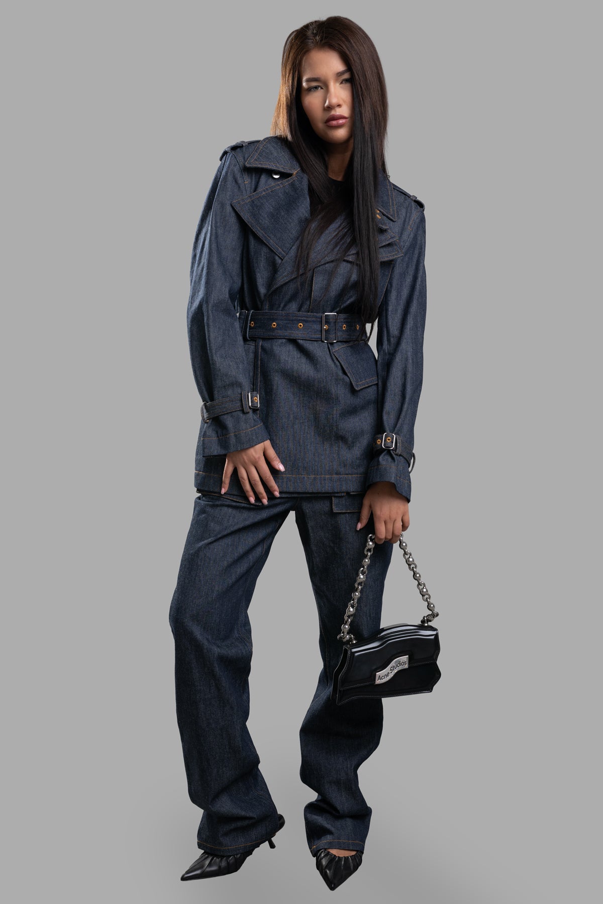 Denim Trench Jacket