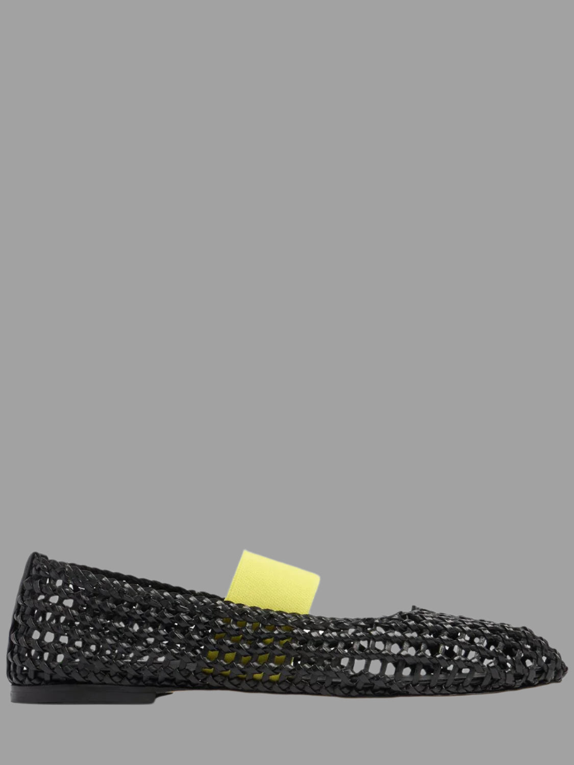 Leather Mesh Ballerinas