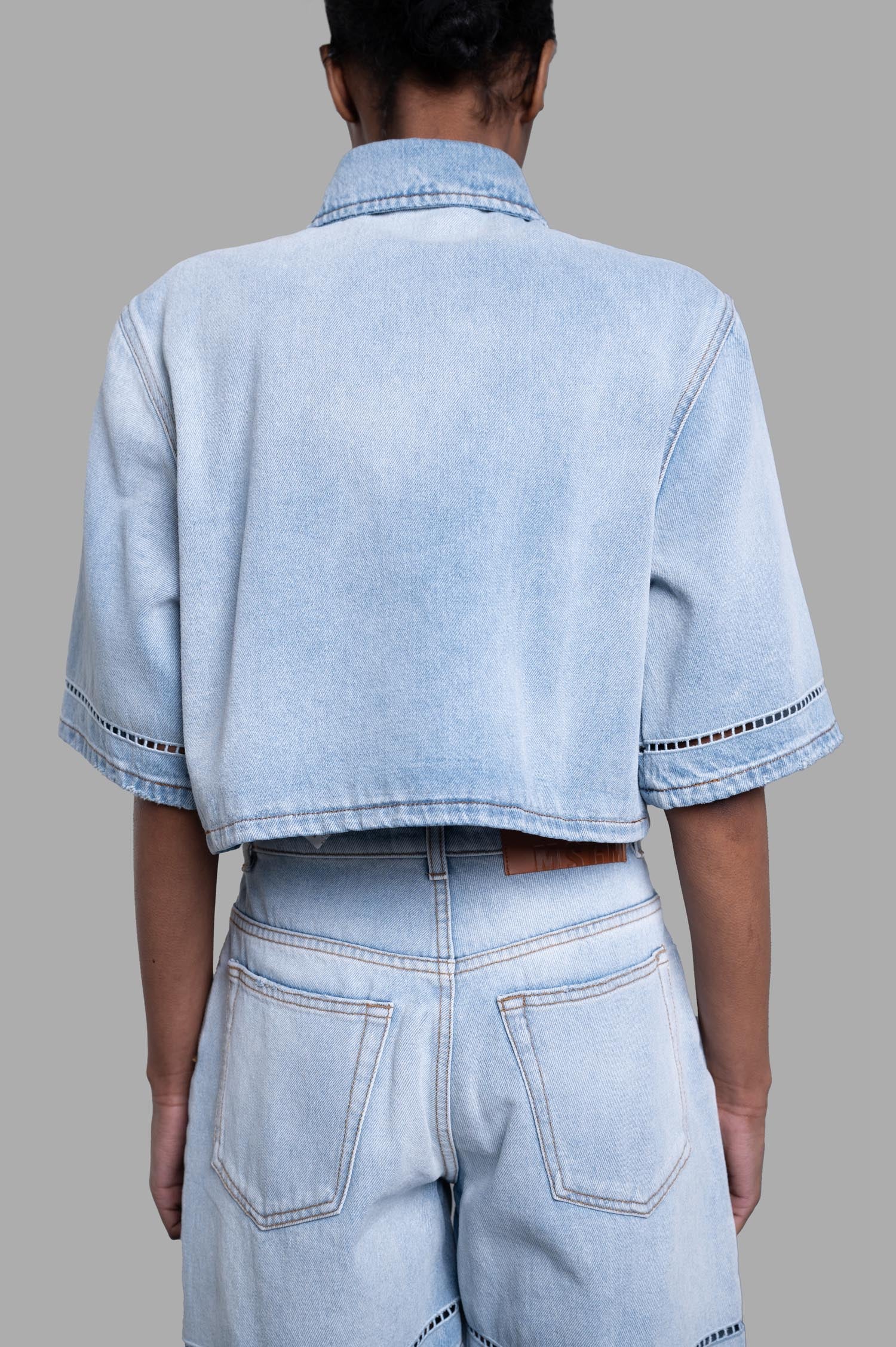 Cropped Denim Shirt