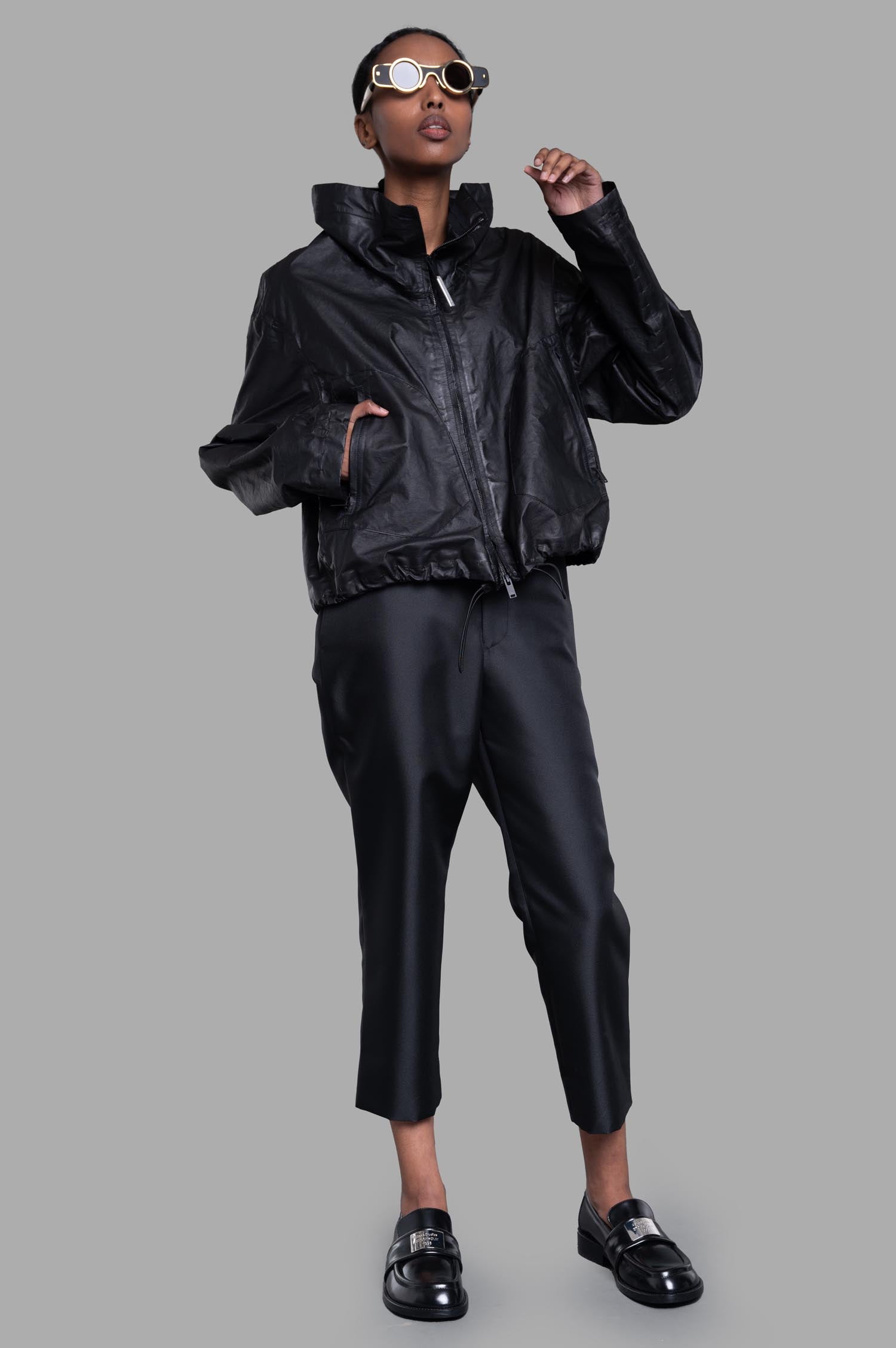 Cropped Windbreaker Jacket