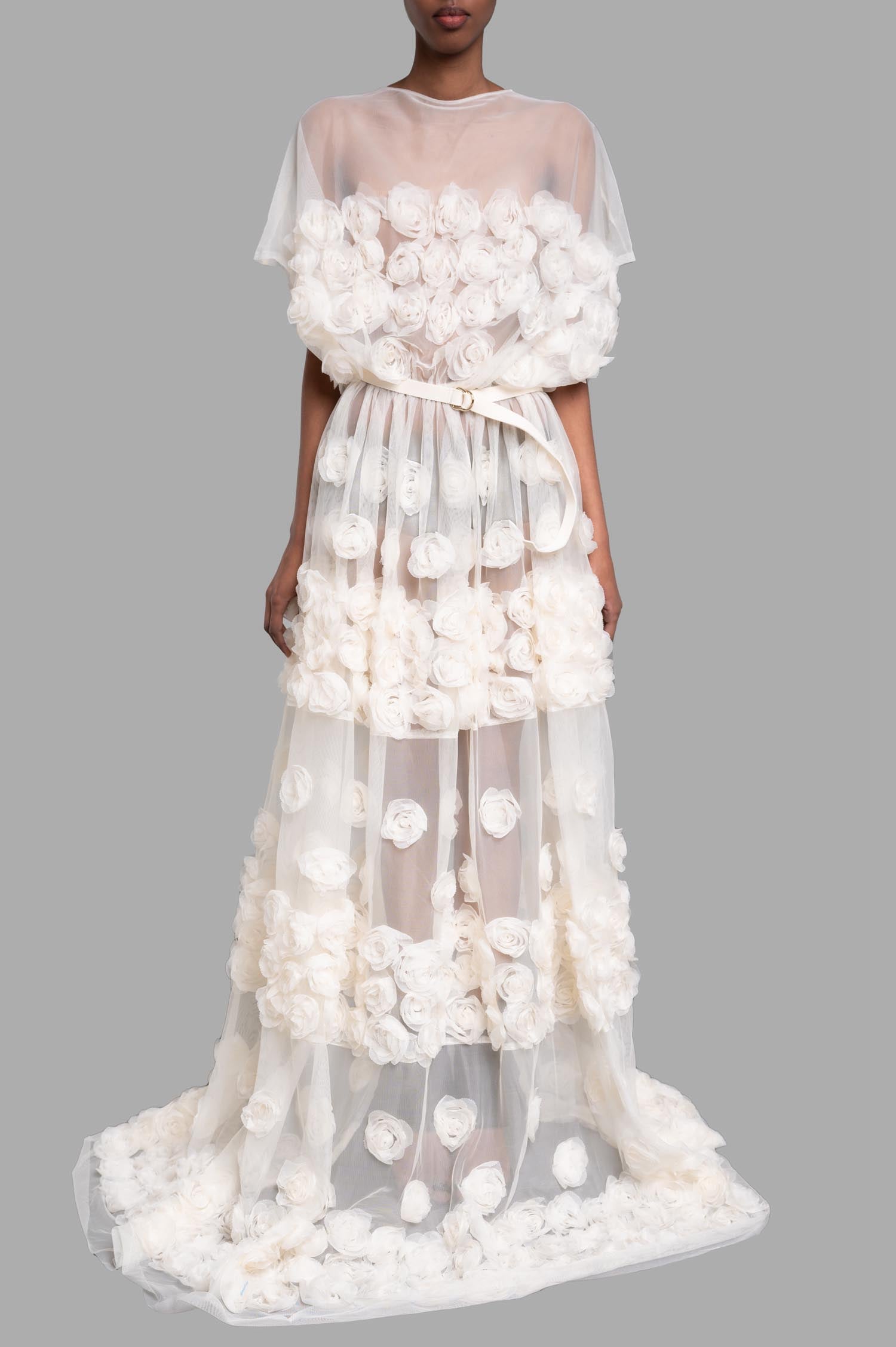 Sleeveless Flared Gown