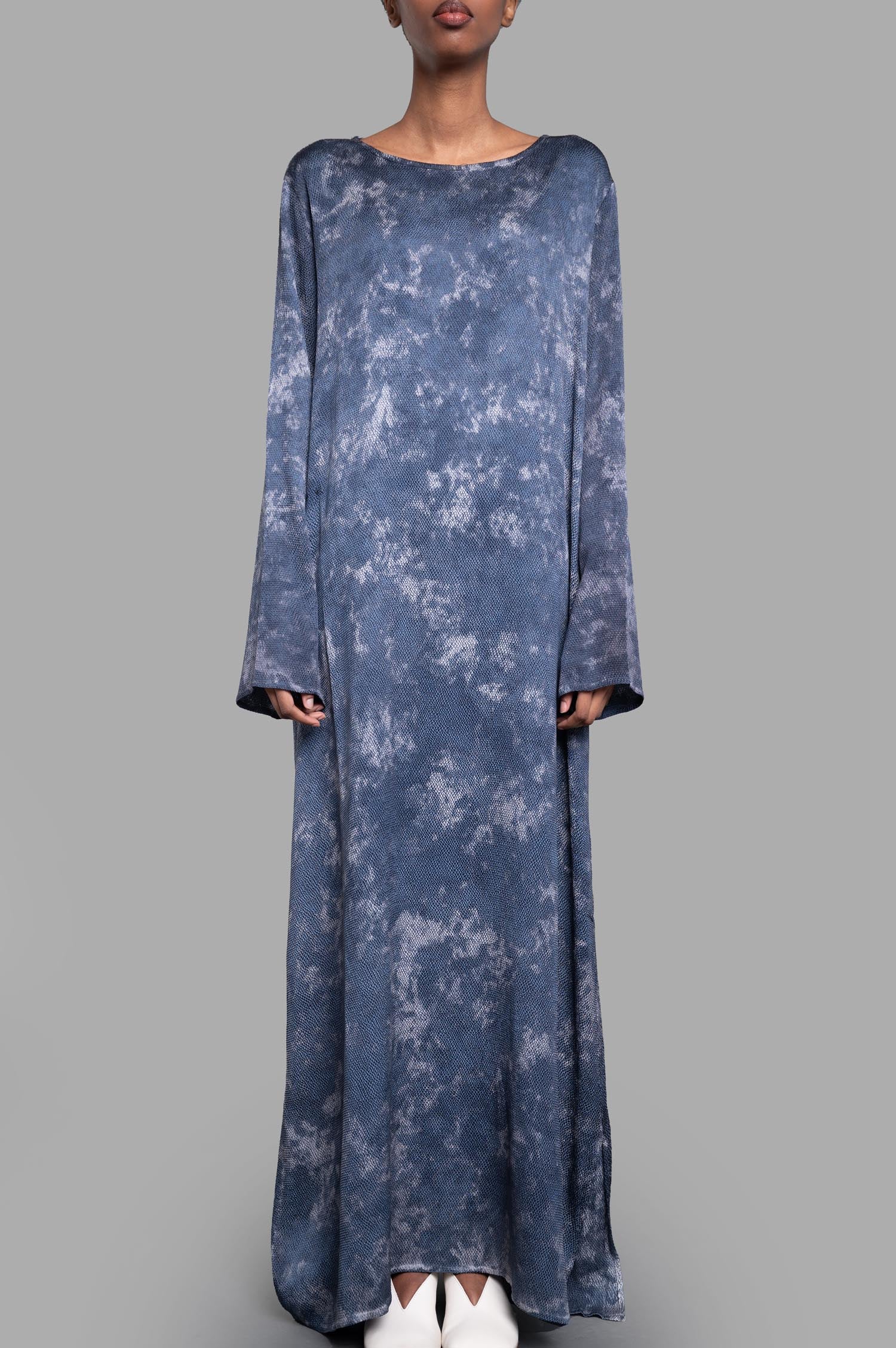 Abstract-print Silk Dress