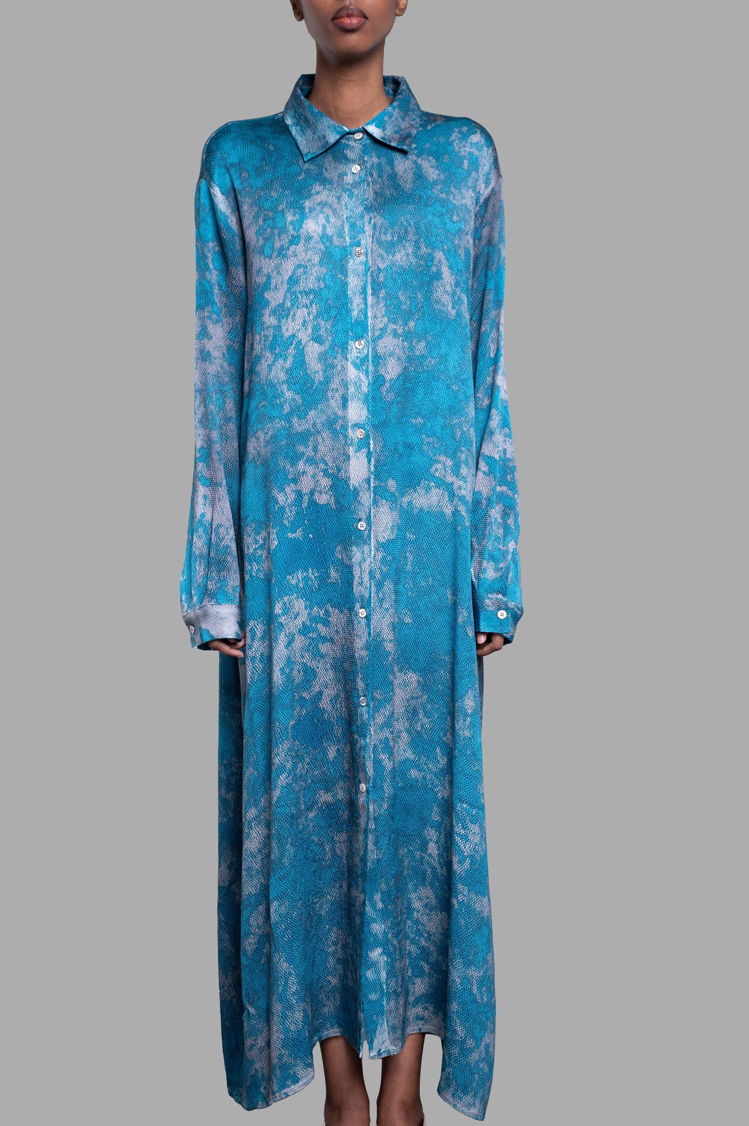 Abstract-print Shirt Dress