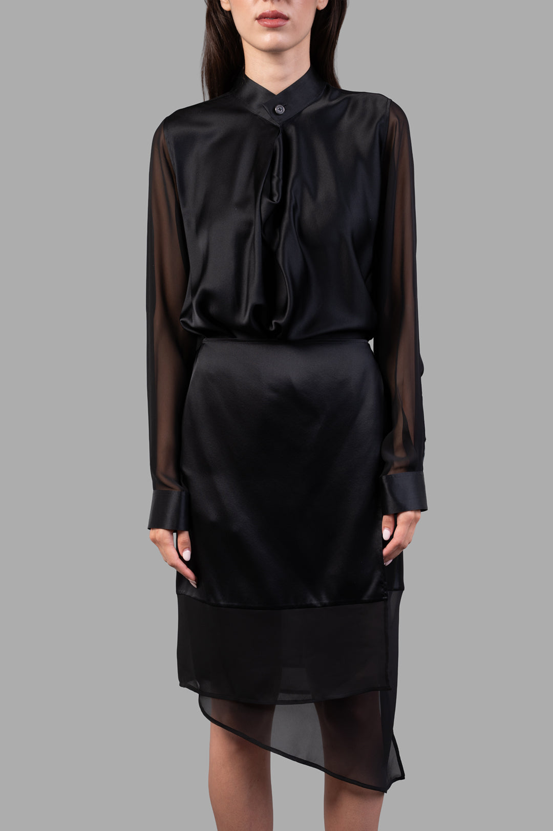 Scarf Shirt Dress