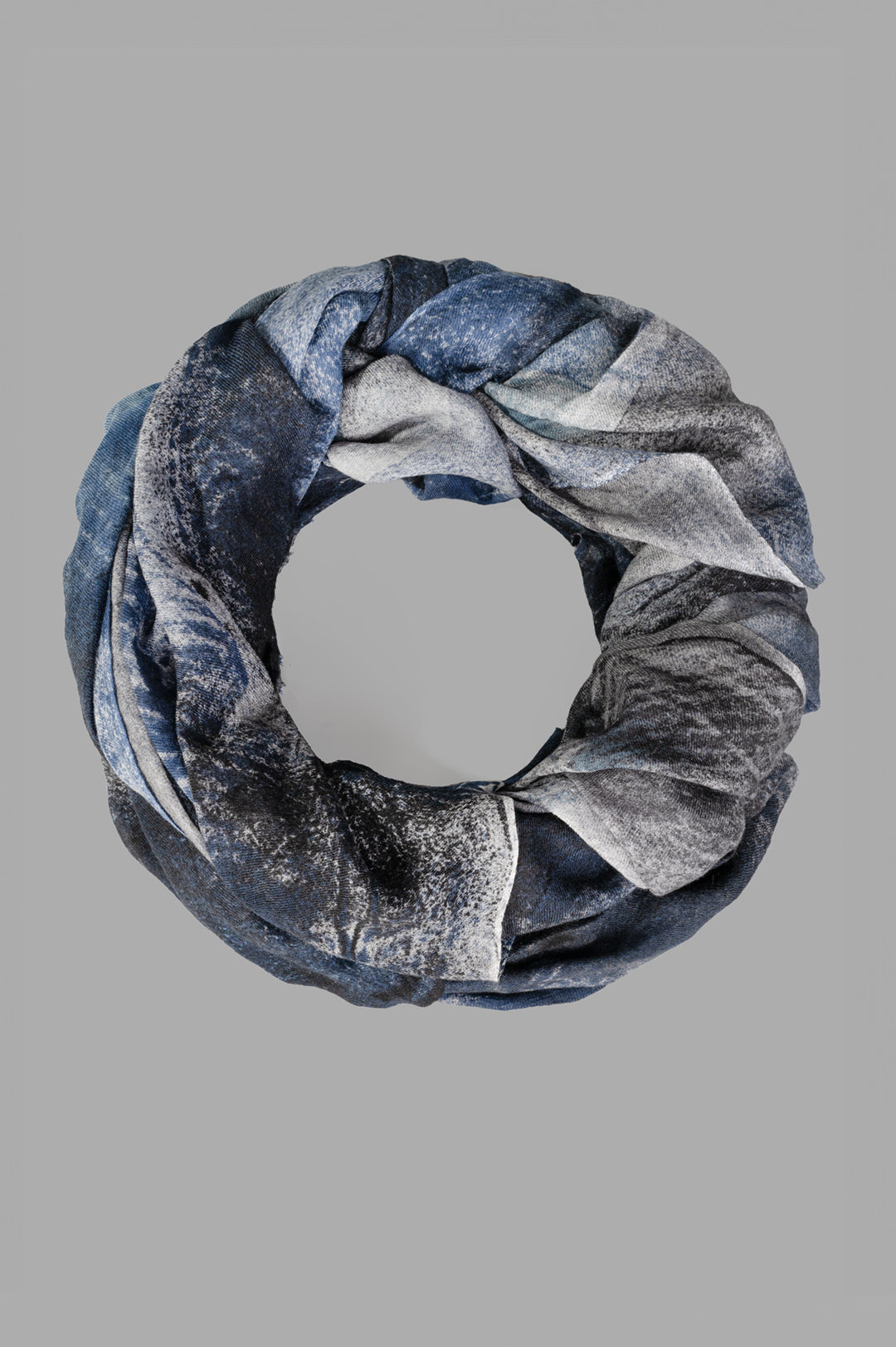 Graphic-print Scarf in Blue