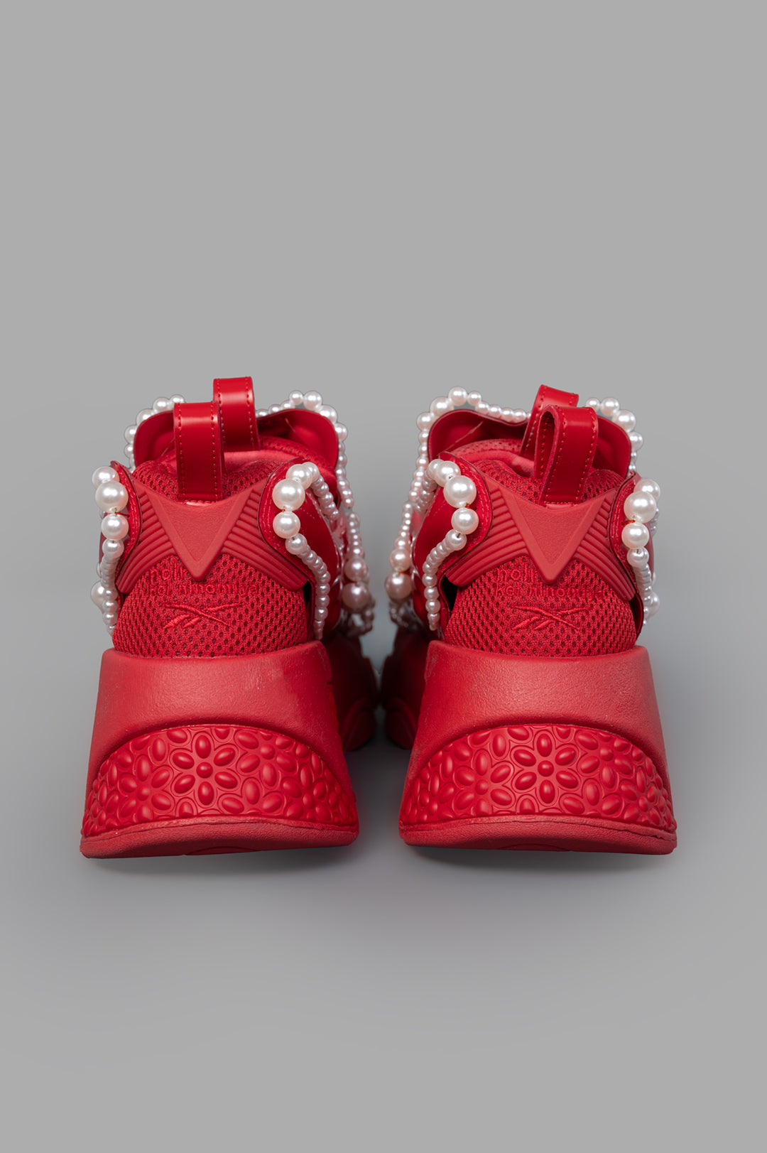 x Reebok Pearl-embellished Sneakers in Red